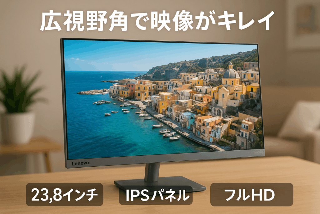 Lenovo L24i-40 モニター (23.8インチ IPS WLED液晶 FHD 100Hz 4ms 非光沢 チルト対応 VESA HDMI ケーブル付) グレー 67A8KAC3JP