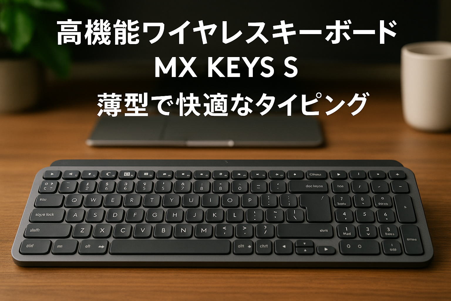 ロジクール MX KEYS S ワイヤレス キーボード KX800sGR Bluetooth Logi Bolt Unifying非対応 Smart Actions 対応 Windows Mac Chrome Android FLOW Easy-Switch 無線 薄型 充電式 グラファイト 国内正規品