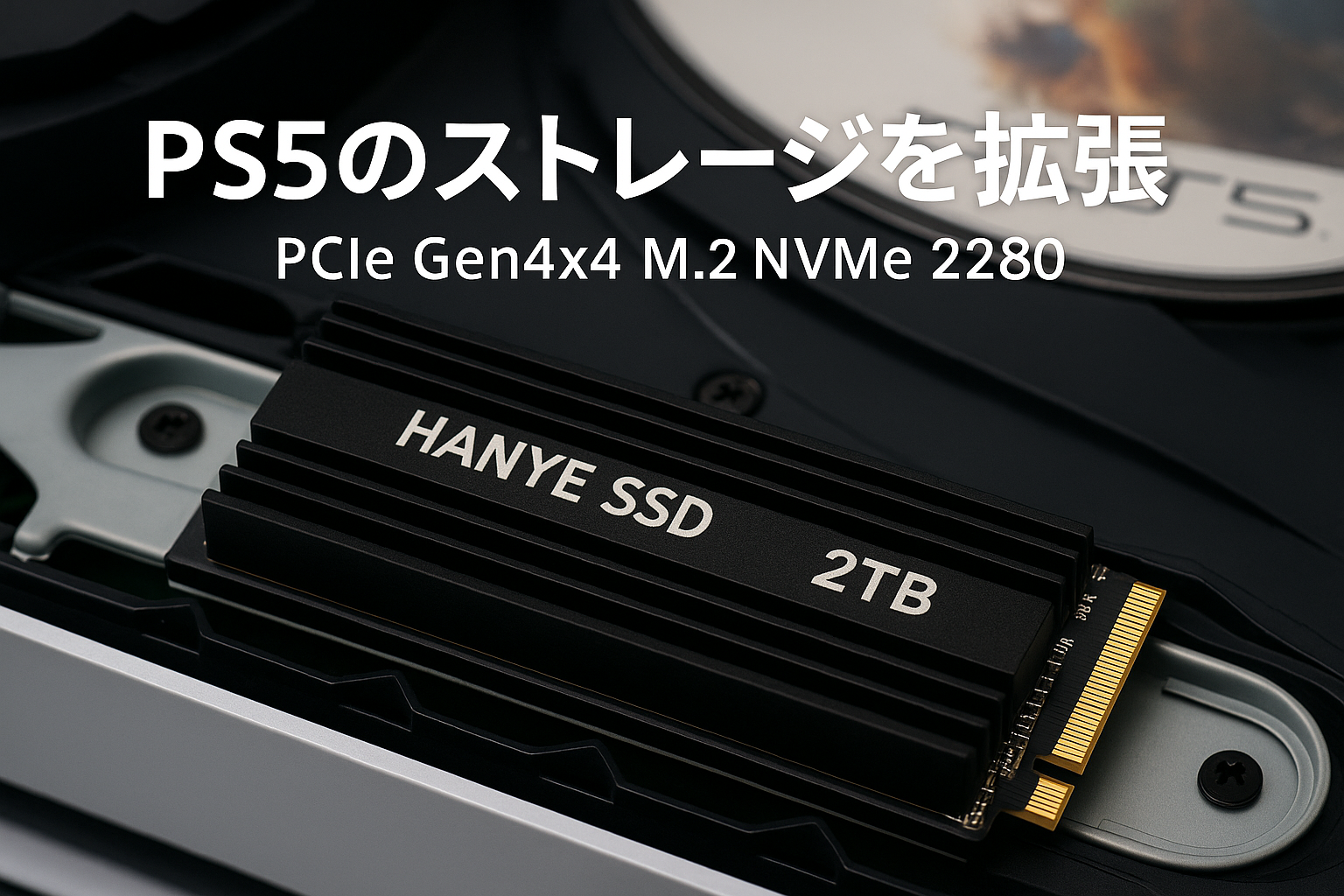 Hanye SSD 2TB PCIe Gen4x4 M.2 NVMe 2280 ヒートシンク搭載 新型PS5 PS5動作確認済み R:7450MB/s W:6700MB/s HE70 高耐久3D NAND TLC 正規代理店品メーカー5年保証