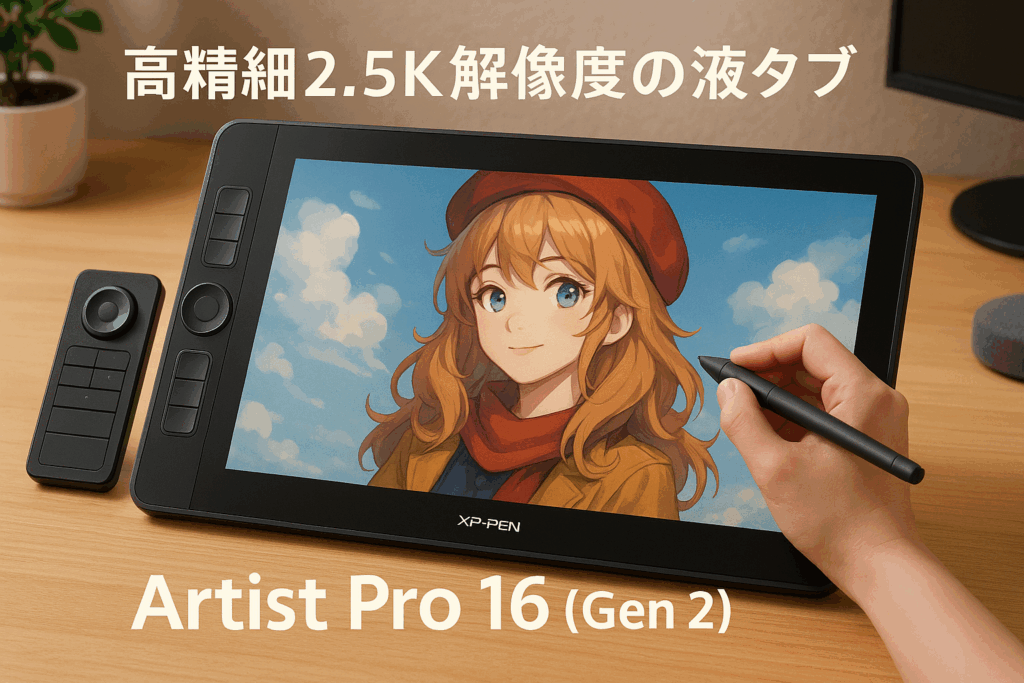 XPPen 液タブ 16インチ 液晶タブレット X3 Proペン 2.5K解像度 イラスト制作 テレワーク ACK05左手デバイス付 Android Windows macOS対応「2年メーカー保証」お絵描きソフトウェア付 Artist Pro 16 (Gen 2)