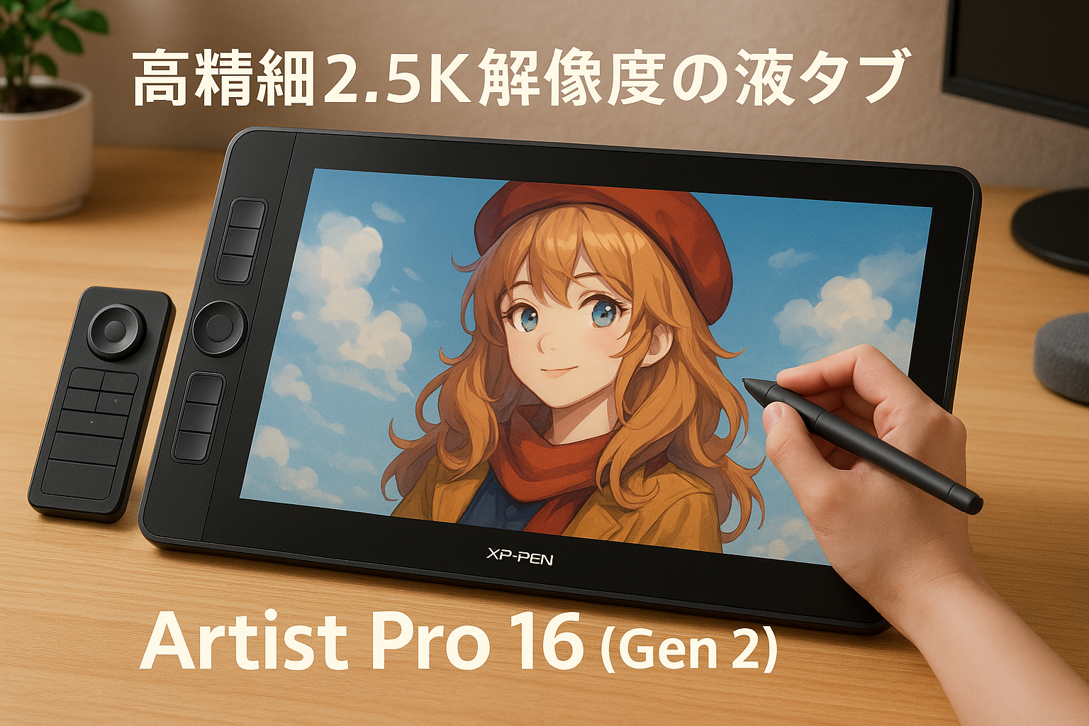 XPPen 液タブ 16インチ 液晶タブレット X3 Proペン 2.5K解像度 イラスト制作 テレワーク ACK05左手デバイス付 Android Windows macOS対応「2年メーカー保証」お絵描きソフトウェア付 Artist Pro 16 (Gen 2)