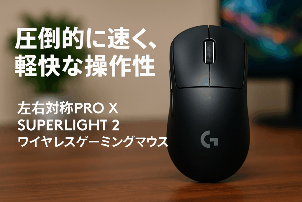 Logicool G 8000Hz 左右対称 PRO X SUPERLIGHT 2 ワイヤレス ゲーミングマウス G-PPD-004WL-BKd 44K DPI 8K ポーリングレート 軽量 60g LIGHTFORCE ハイブリッドスイッチ LIGHTSPEED USB Type-C 充電 国内正規品 ※Amazon.co.jp限定 壁紙ダウンロード付き
