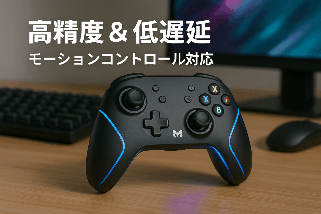 PC コントローラー、BIGBIG WON Rainbow 2 SE ワイヤレス コントローラー モーション コントロール、ホール効果トリガー、12 ビット ADC、ジョイスティック 3 セット、4方向十字キー、8方向十字キ PC APP、コントローラー Switch/PC/Android/iOS 用