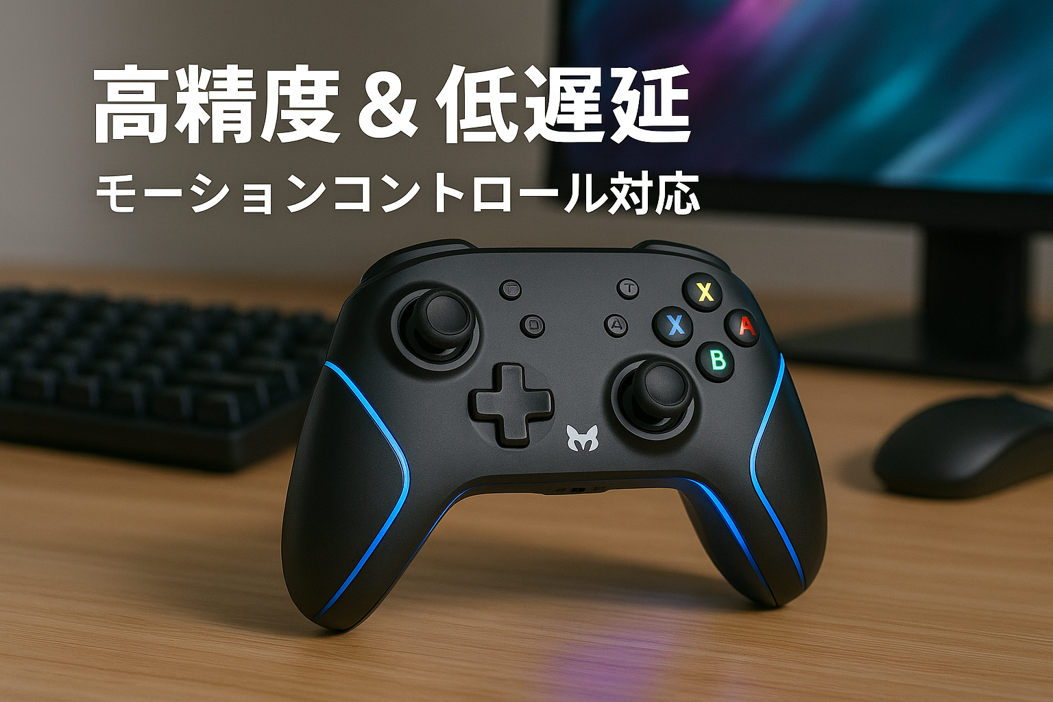 PC コントローラー、BIGBIG WON Rainbow 2 SE ワイヤレス コントローラー モーション コントロール、ホール効果トリガー、12 ビット ADC、ジョイスティック 3 セット、4方向十字キー、8方向十字キ PC APP、コントローラー Switch/PC/Android/iOS 用