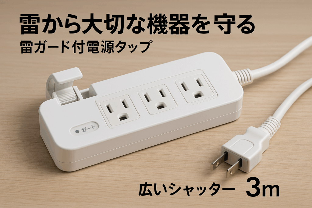 エレコム 電源タップ 雷ガード 3個口 クリップ ほこりシャッター付 スイングプラグ 3m ホワイト ECT-1430WH