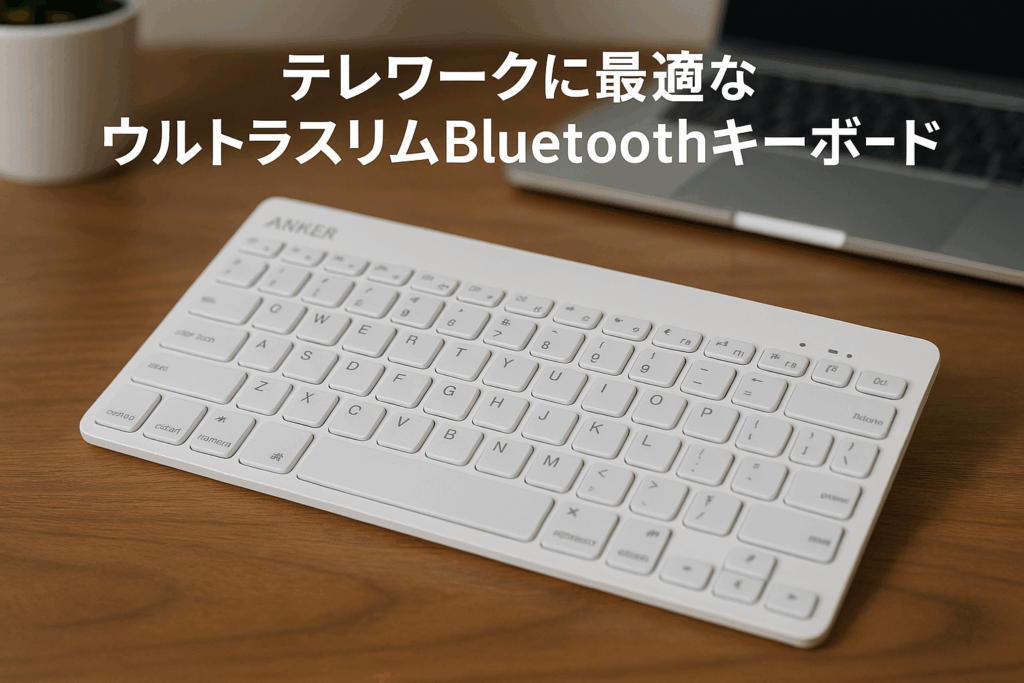 Anker ウルトラスリム Bluetooth ワイヤレスキーボード iOS/Android/Mac/Windows対応/長時間稼働 ホワイト テレワーク リモート 在宅勤務