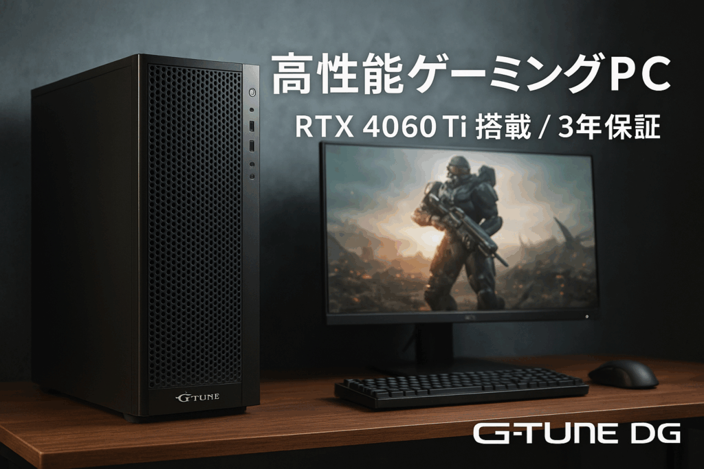 mouse 【 RTX4060Ti 搭載 / 3年保証】 ゲーミングPC デスクトップ G TUNE DG (Ryzen 7 5700X RTX4060Ti 32GBメモリ 1TB SSD Windows 11 ゲーム 動画編集) DGA7G6TB3SJW103AZ