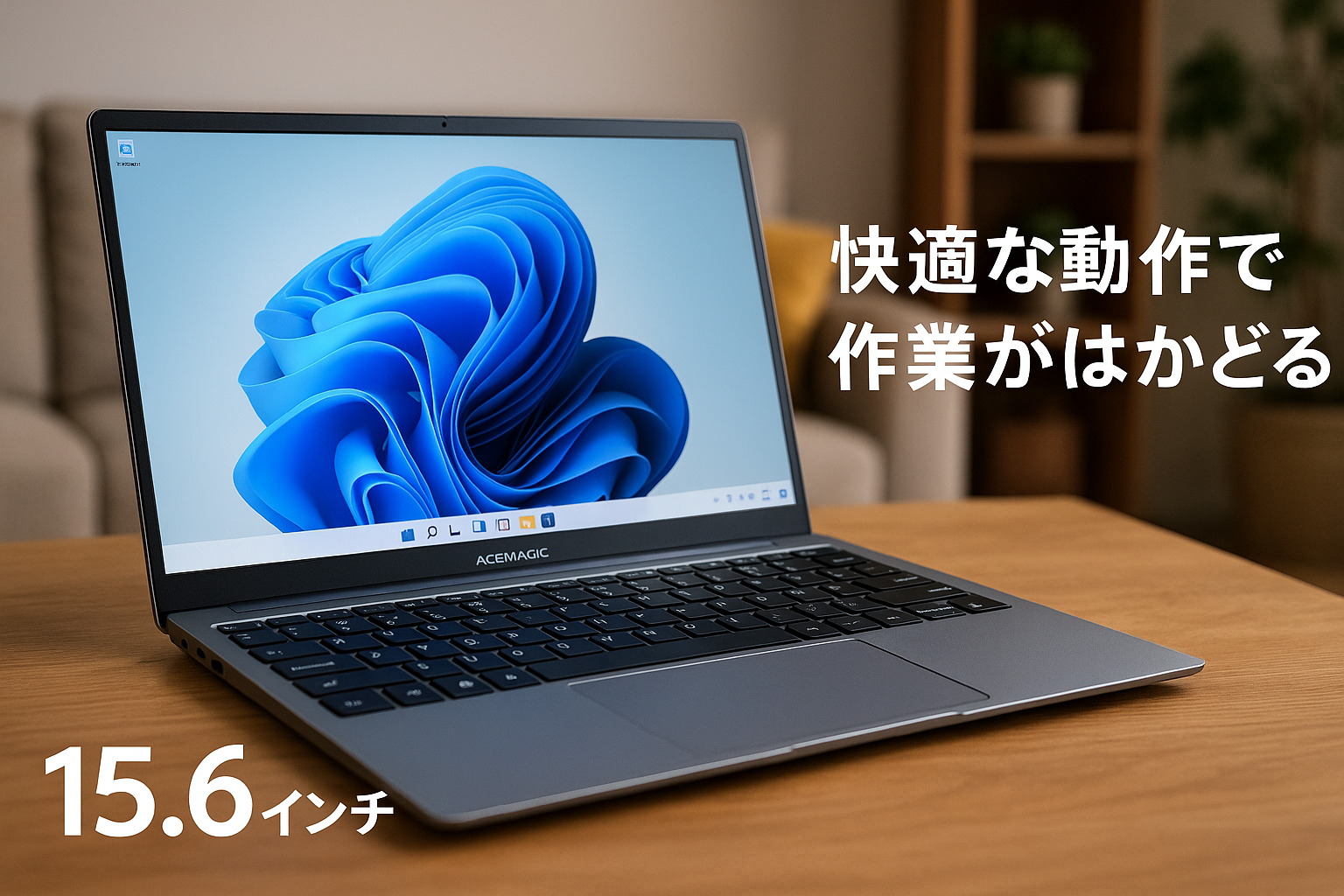 ACEMAGIC ノートパソコン 15.6インチ ノートPC 第12世代-N97 最大3.6GHz 4C4T 16GBメモリ 512GB M.2 SSD カクカク感じない フルHD 1080P パソコン ノート Laptop Windows11/Webカメラ/WiFi5/BT5.0/Type-C*2/高速放熱 静音
