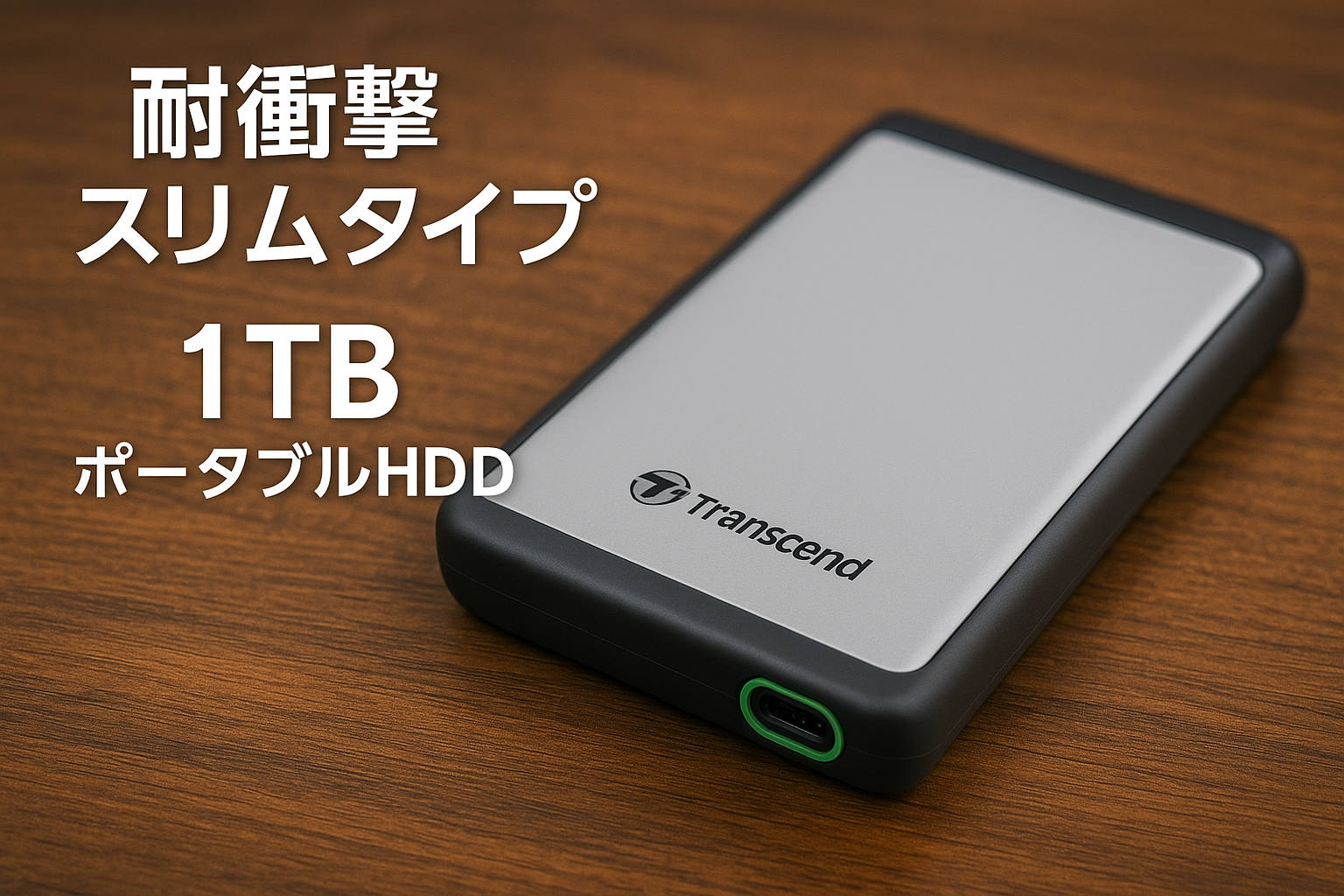 トランセンドジャパン Transcend ポータブルHDD 1TB 耐衝撃 スリムタイプ USB3.1 Gen1 PC/PS4/TV録画対応 3年保証 TS1TSJ25M3S-E 【Amazon.co.jp限定】