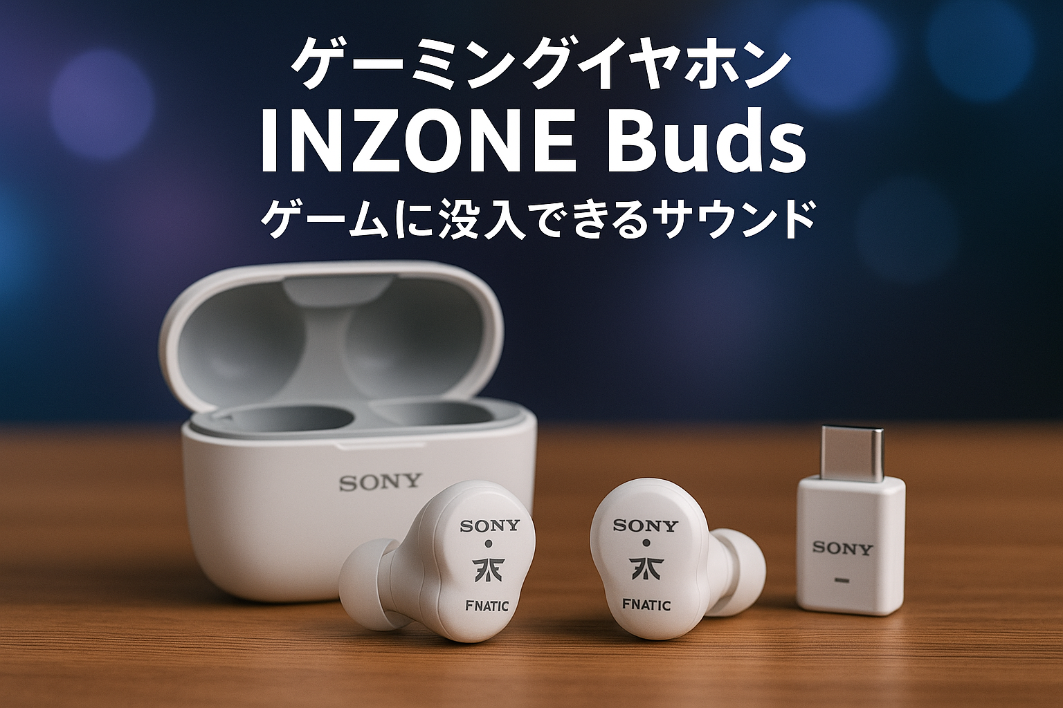 ソニー ゲーミングイヤホン INZONE Buds:WF-G700N Fnatic監修 / 完全ワイヤレス / 低遅延2.4GHzワイヤレス接続 USBType-Cトランシーバー同梱 / LE Audio対応 / アクティブノイズキャンセリング / 立体音響 / 最大約24時間バッテリー / 急速充電 / マイク付き / PS5 スマホ PC Switch ホワイト
