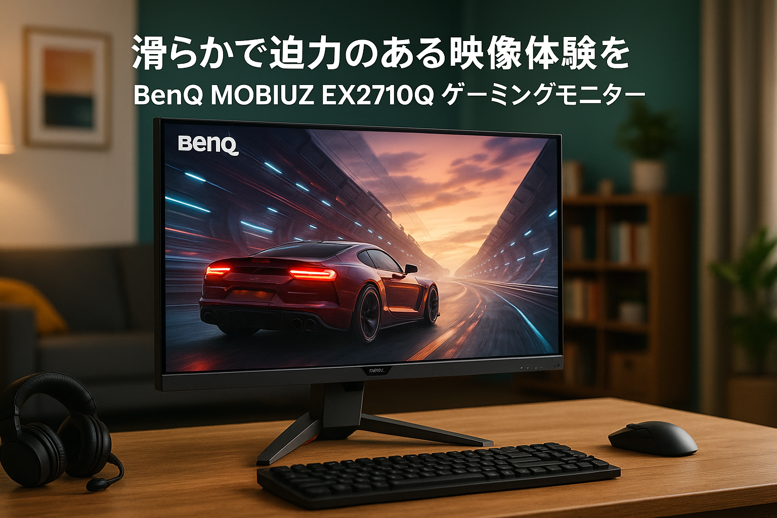 ベンキュージャパン BenQ MOBIUZ EX2710Q ゲーミングモニター (27インチ/165Hz/IPS/WQHD/1ms/HDRi/HDR400/FreeSync Premium 2.1ch treVoloスピーカー/高機能スタンド/ゲームモード(FPS/RPG/レーシング)