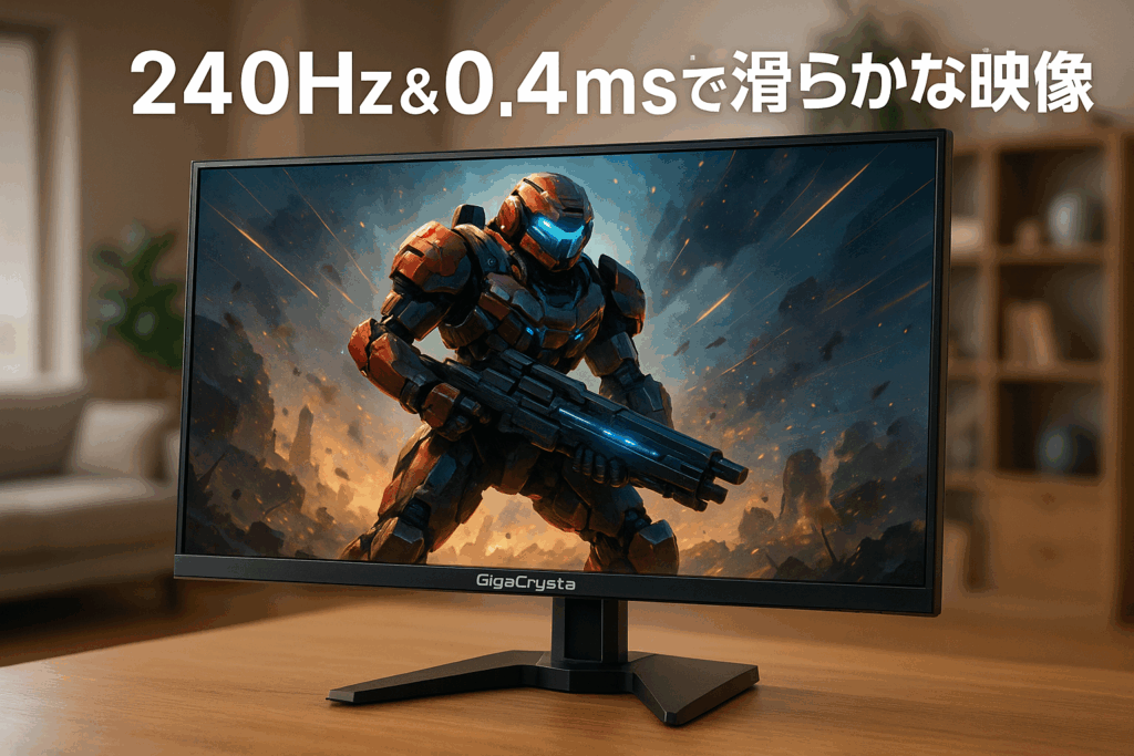 アイ・オー・データ IODATA ゲーミングモニター 24.5インチ GigaCrysta 240Hz 0.4ms TNパネル (HDMI×2/ DisplayPort/高さ調整/縦横回転/VESA対応/メーカー3年保証/土日サポート) EX-GC253U