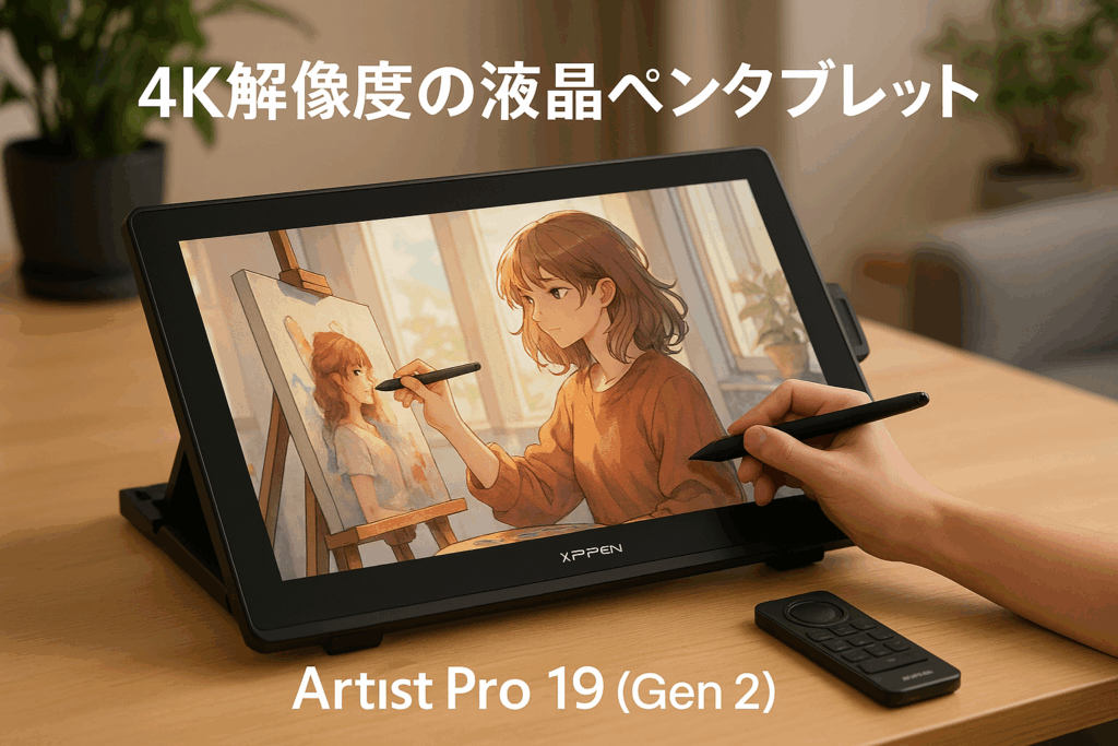 XPPen 液タブ 18.4インチ 4K解像度 液晶ペンタブレット 2種X3 Proペン付 イラスト マンガ制作 テレワーク 左手デバイス付 内蔵スタンド「2年メーカー保証」Windows macOS対応 お絵描きソフトウェア付 Artist Pro 19(Gen 2)
