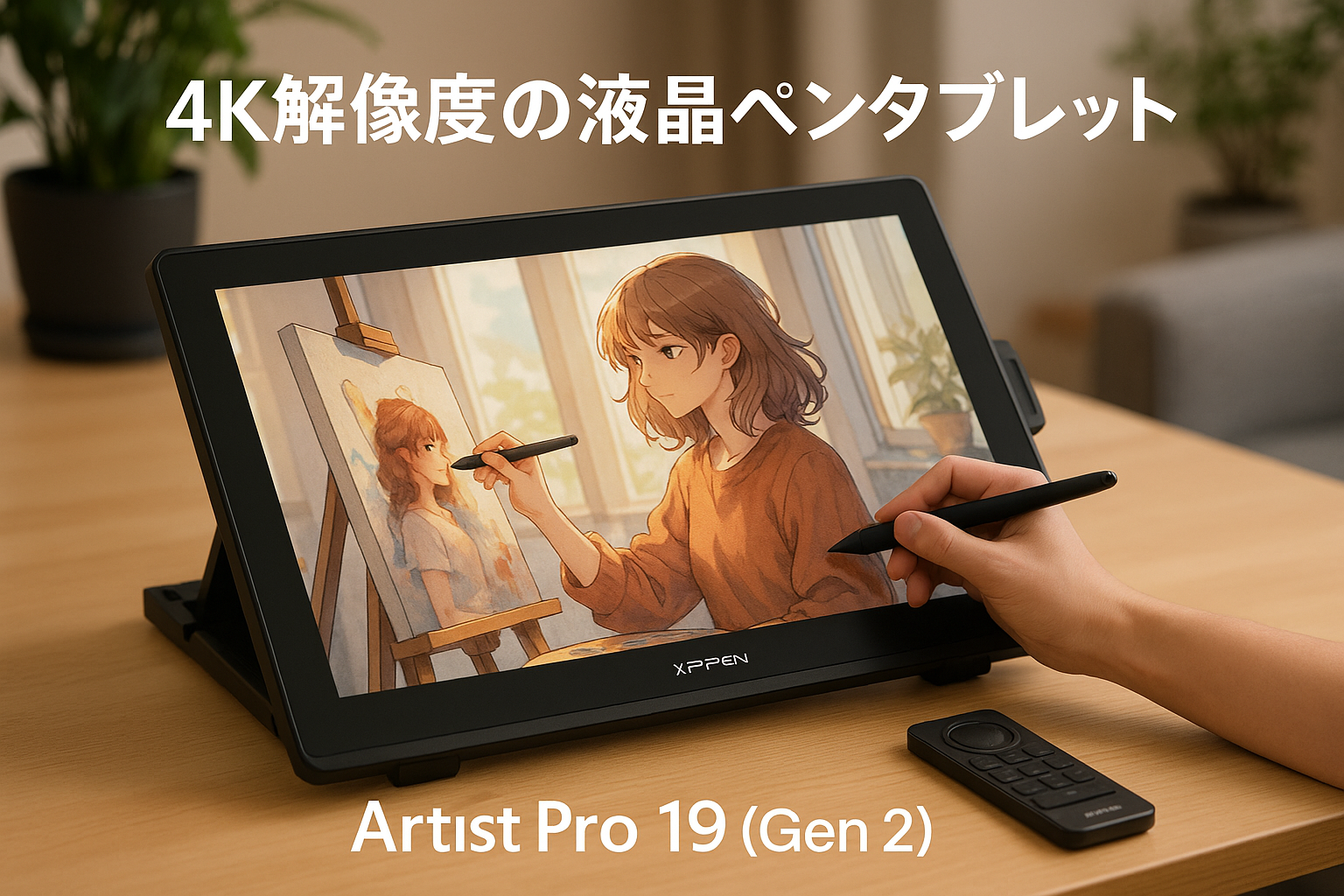 XPPen 液タブ 18.4インチ 4K解像度 液晶ペンタブレット 2種X3 Proペン付 イラスト マンガ制作 テレワーク 左手デバイス付 内蔵スタンド「2年メーカー保証」Windows macOS対応 お絵描きソフトウェア付 Artist Pro 19(Gen 2)