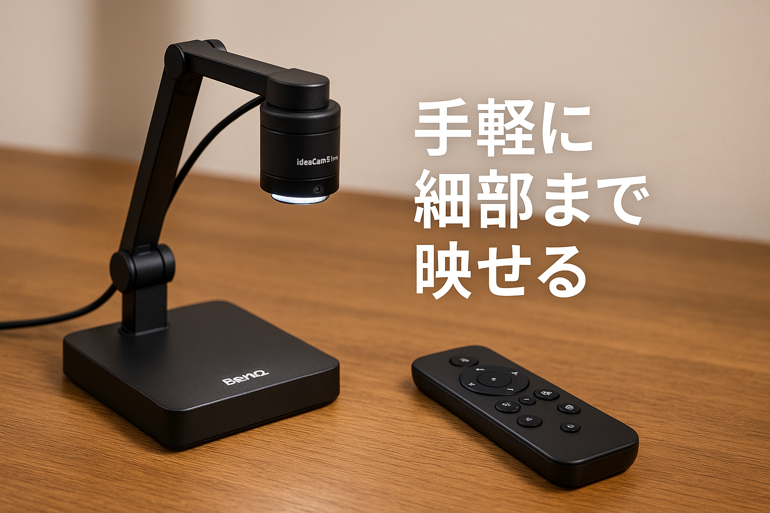 BenQ ideaCam S1 Pro/手元実演Webカメラ リモコン付きモデル 書画カメラ 実物投影機 マクロスコープ 10cm 接写撮影 マクロ撮影 俯瞰撮影 AF搭載 フルHD対応 高倍率ズームレンズ LEDライト ノイズキャンセリングマイク 専用ソフト
