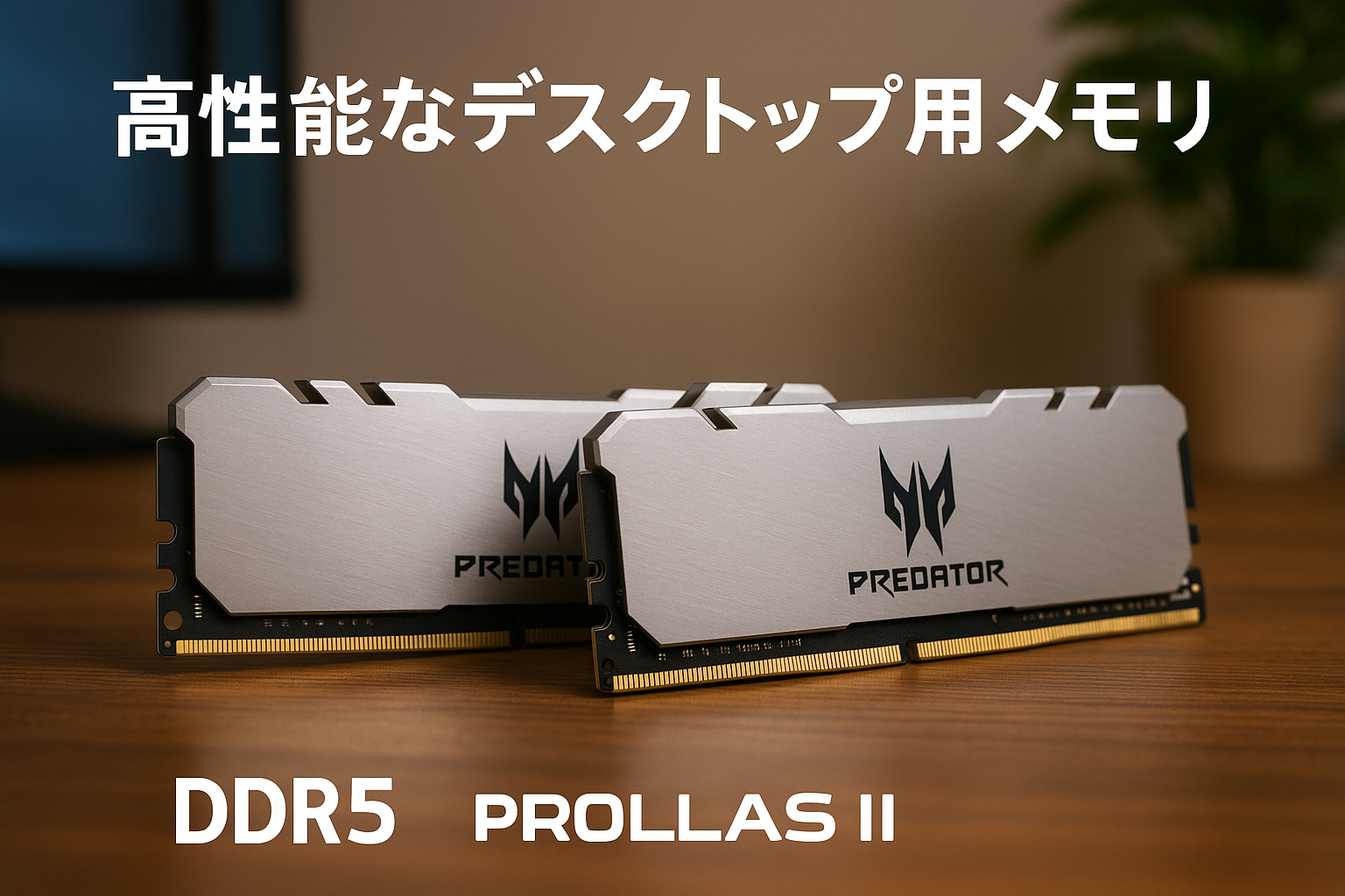 Acer Predator Pallas II DDR5 6000MHz 32GB(16GBx2枚) CL32 デスクトップPC用メモリ DDR5 シリーズ (PC5-48000) Intel XPM 3.0準拠 AMD EXPO メモリキット シルバー BL.9BWWR.374