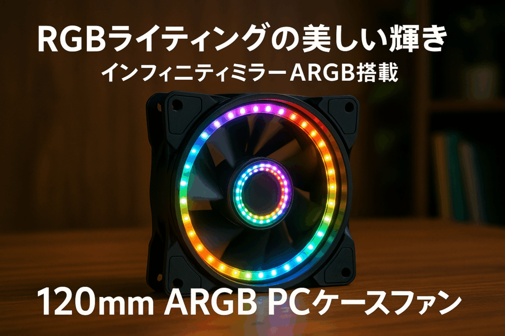 AsiaHorse PCケースファン 120MM 1800RPM インフィニティミラーARGB PWM ファン 4Pin PWM、5V 3Pin ARGB 正向きファンブレード(排気)/高精度・高性能HDBベアリング/作動時間50,000時間/24個のLEDライト。Asus Aura、ASRock、GIGABYTE MSI RGBとの互換性あり AMICI-5GT-Black