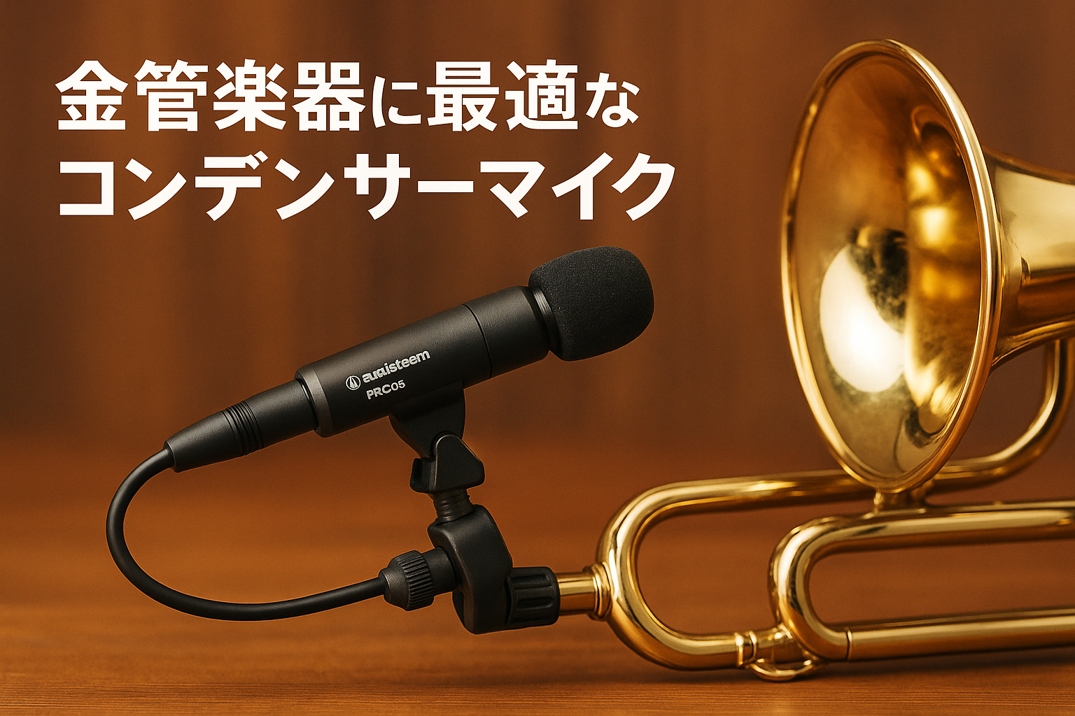 オーディオテクニカ PRO35 コンデンサーマイク XLR 金管楽器用/サックス/トランペット/楽器用マイクホルダー付属/バックエレクトレット/単一指向性 / 145dBの高耐入力 / ローカットスイッチ/ウインドスクリーン付属/ファントム電源対応 / 【国内正規品】 ブラック