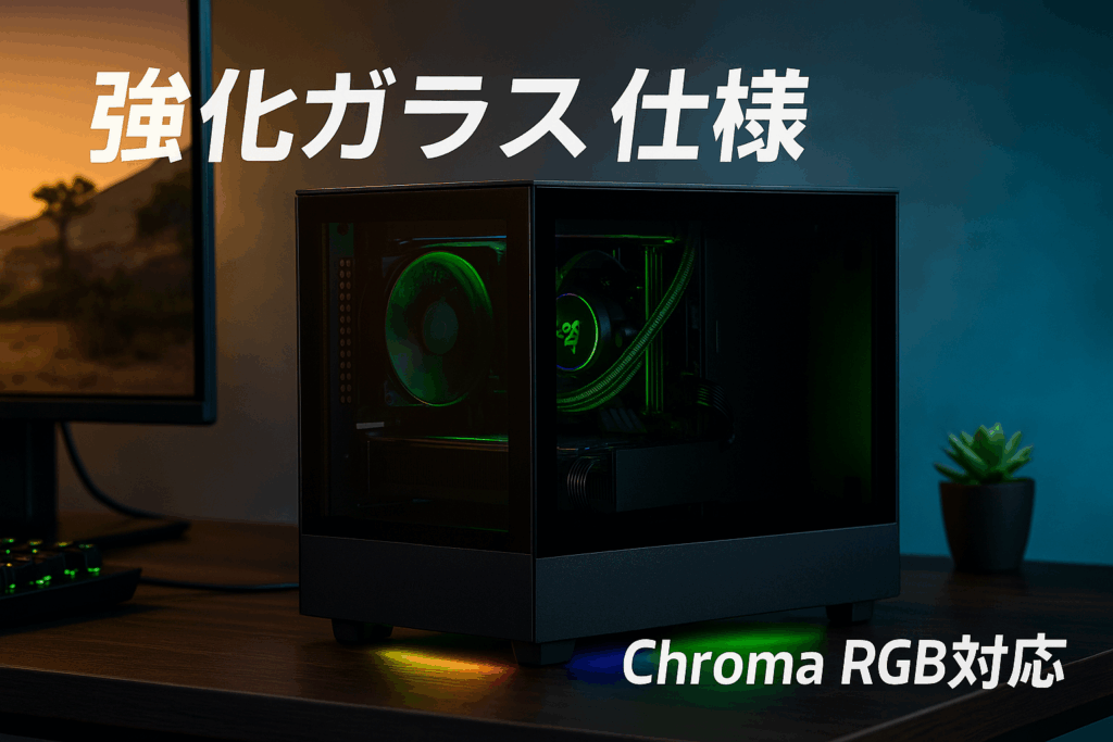 Razer Tomahawk Mini-ITX ミニタワー型 ゲーミング PCケース 強化ガラス仕様 Chroma RGB対応 【日本正規代理店保証品】 RC21-01400100-R3M1