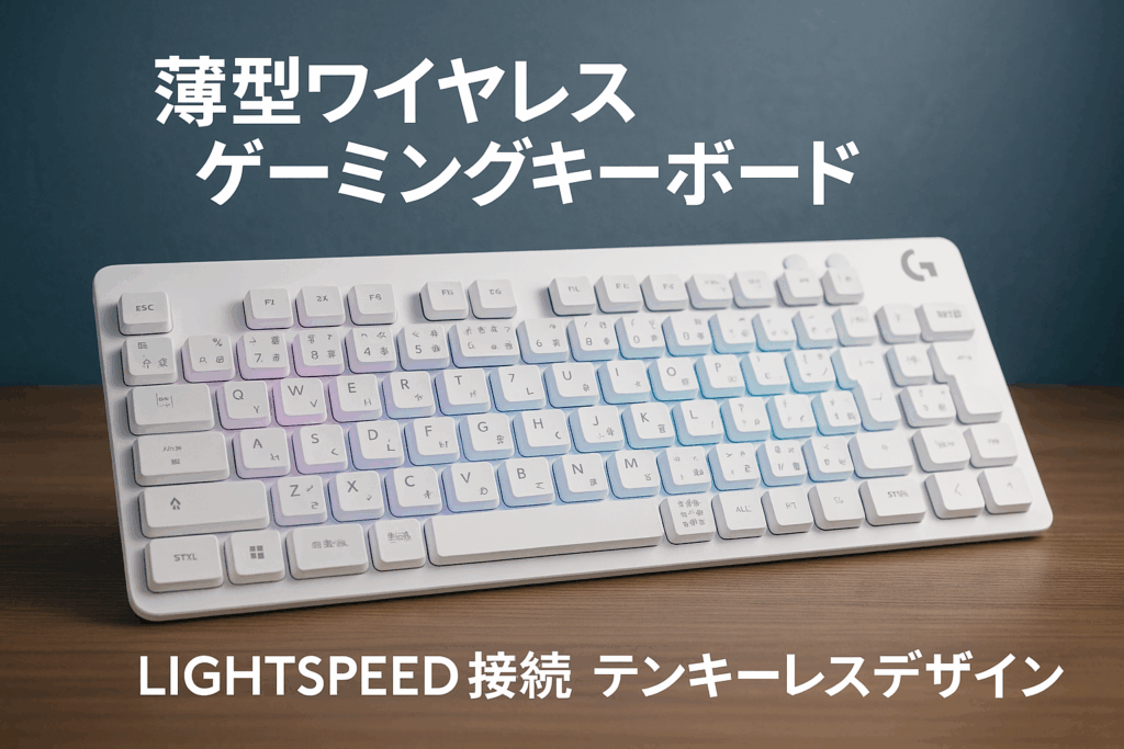 Logicool G ゲーミングキーボード G515 LIGHTSPEED TKL 薄型 ワイヤレス テンキーレス キーボード G515-WL-LNWH リニア 赤軸 静かなタイピング 日本語配列 LIGHTSPEED Bluetooth 接続対応 LIGHTSYNC RGB PC ホワイト 国内正規品
