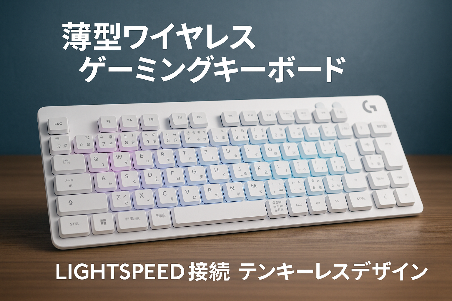 Logicool G ゲーミングキーボード G515 LIGHTSPEED TKL 薄型 ワイヤレス テンキーレス キーボード G515-WL-LNWH リニア 赤軸 静かなタイピング 日本語配列 LIGHTSPEED Bluetooth 接続対応 LIGHTSYNC RGB PC ホワイト 国内正規品