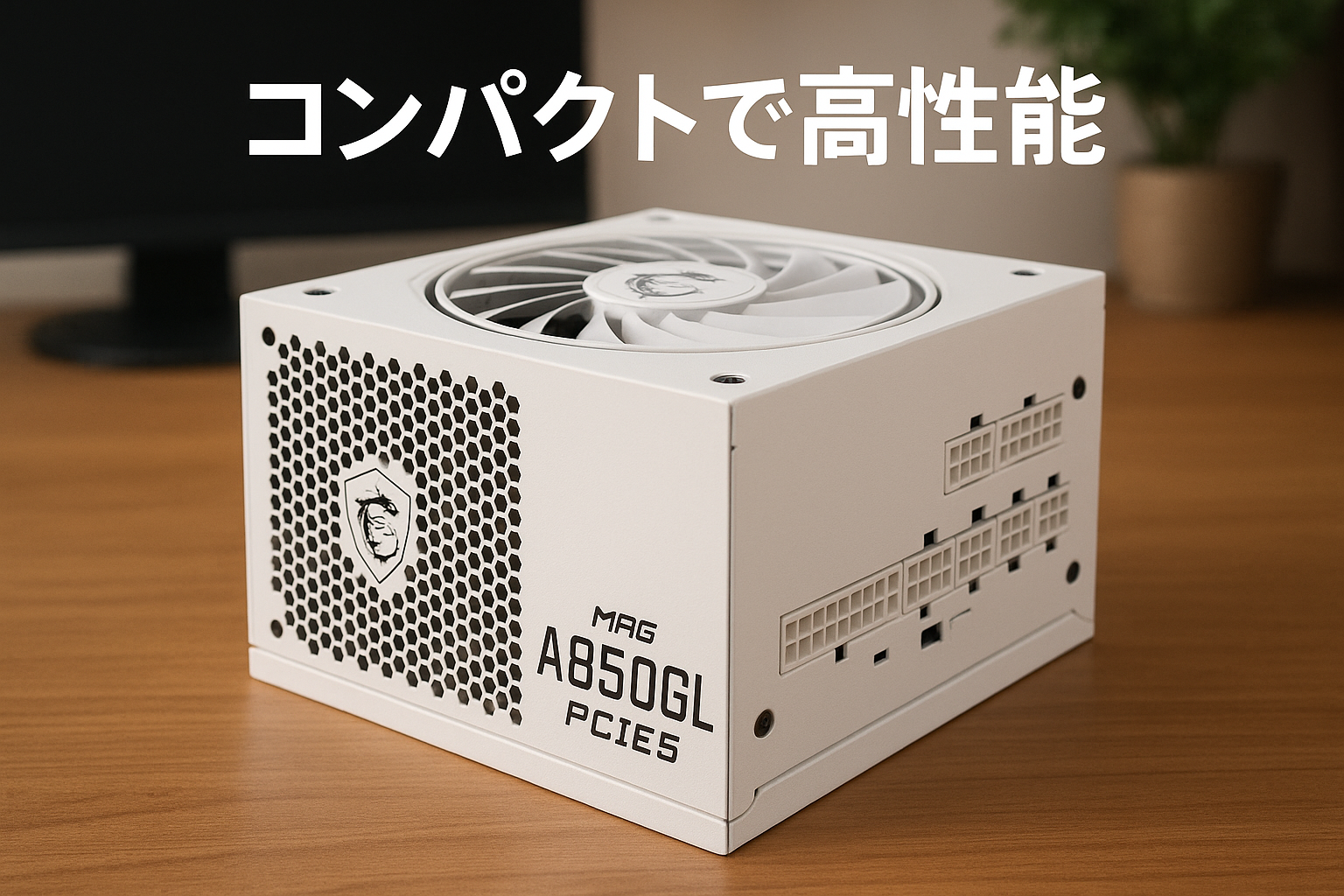 MSI MAG A850 GL PCIE5 WHITE 80PLUS GOLD ATX3.0/PCIE5.0対応 フルモジュラー コンパクトサイズ 850W PC電源ユニット MAG A850GL PCIE5 WHITE PS1368