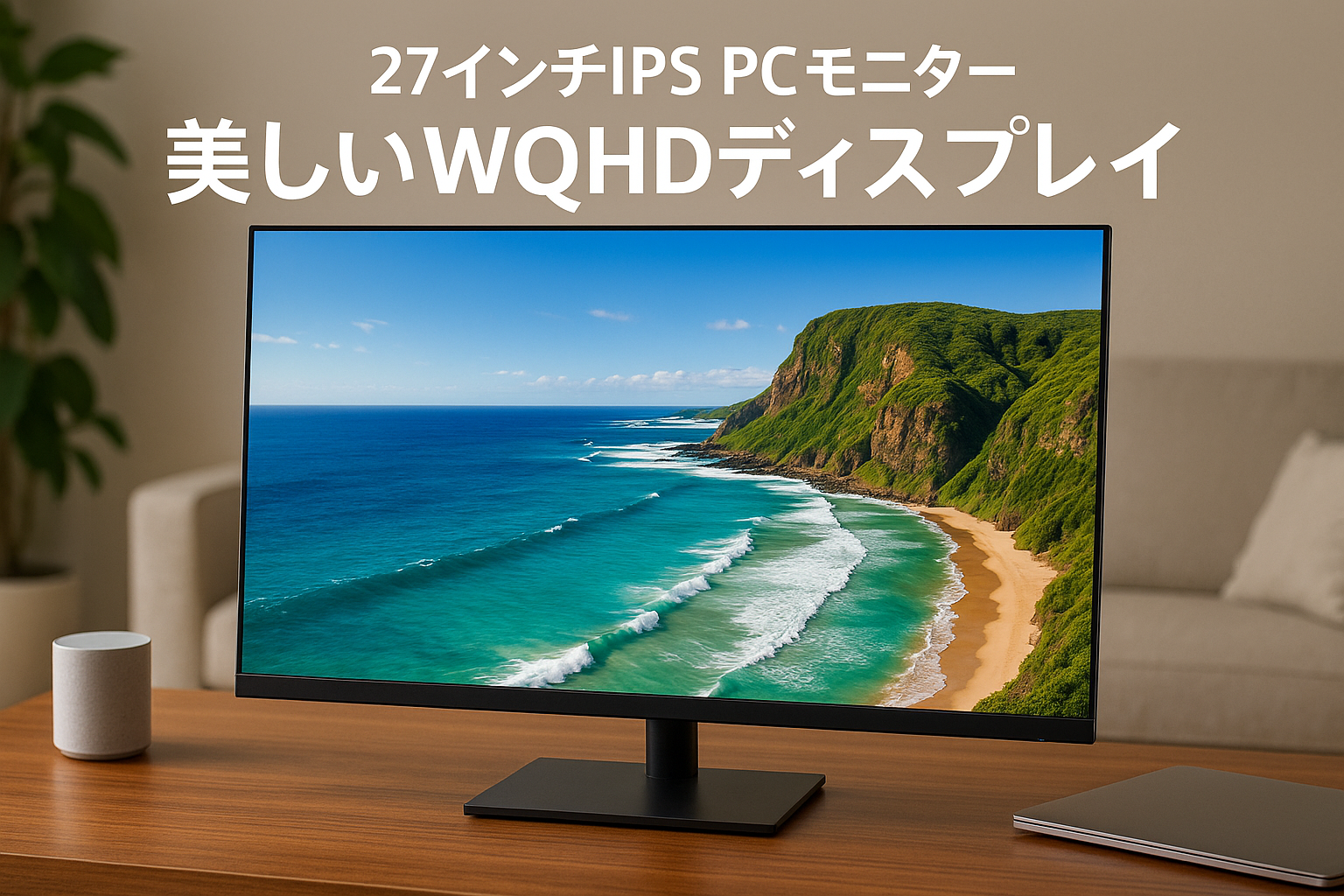 Minifire モニター27インチ IPS PCモニター WQHD 2560×1440 USB-C 高色域 Adaptive Sync 300cd/㎡輝度 178°広視野 HDR対応 視力保護 フレームレス HDMI/DP/Type-C スピーカー内蔵(HDMIケーブル付き-MF27X3AQS）