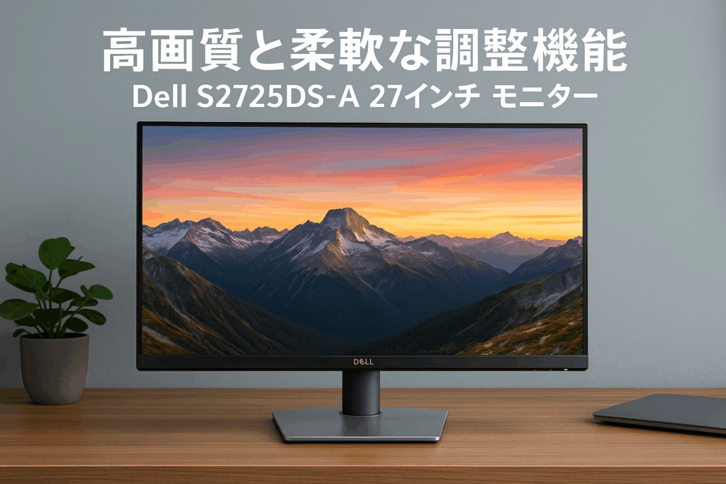 Dell S2725DS-A 27インチ モニター(無輝点5年保証/QHD/IPS,非光沢/HDMIx2,DPx1/内蔵スピーカー/sRGB 99%/縦横回転,高さ調整)