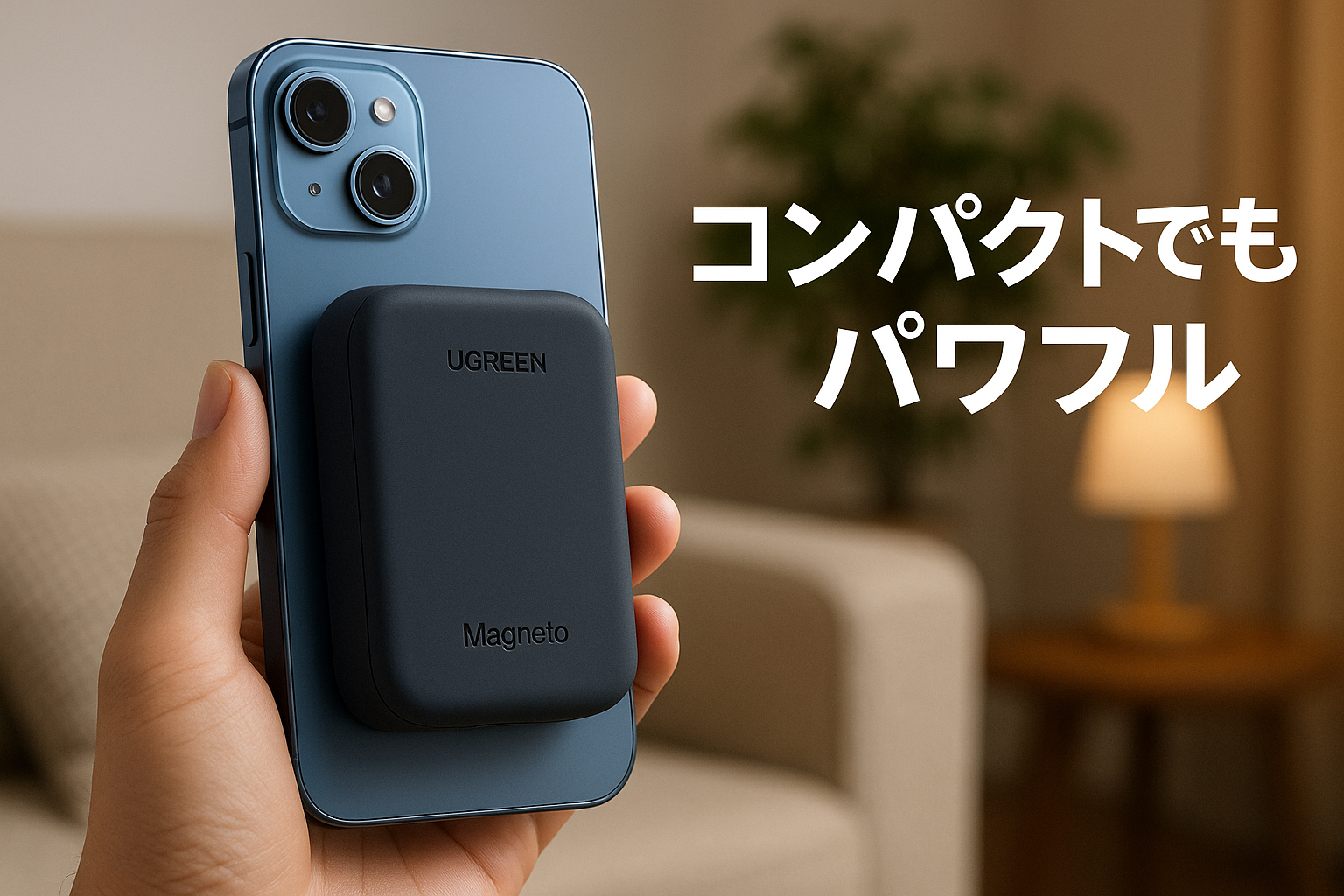 UGREEN Magnetic Wireless モバイルバッテリー Qi 7.5W マグネット式ワイヤレス充電対応 5000mAh コンパクト USB-Cポート入出力 USB-C充電ケーブル付き PSE技術基準適合 お肌に優しいシリコン素材 iPhone15-12シリーズ 7.5W ワイヤレス充電対応 マグネット対応機種に適用 PB560