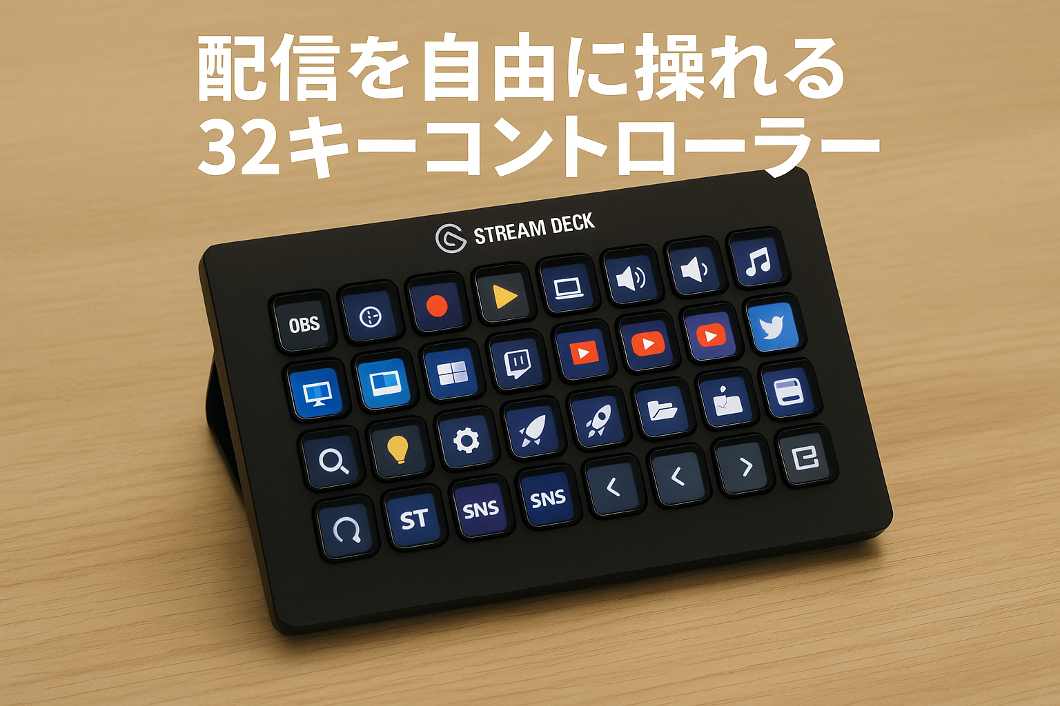 Elgato Stream Deck XL エルガトストリームデックXL【32キー配列】ライブコンテンツ作成用のコントローラー 配信者向けデバイス OBS/Twitch​/YouTube連携 Mac/PC対応