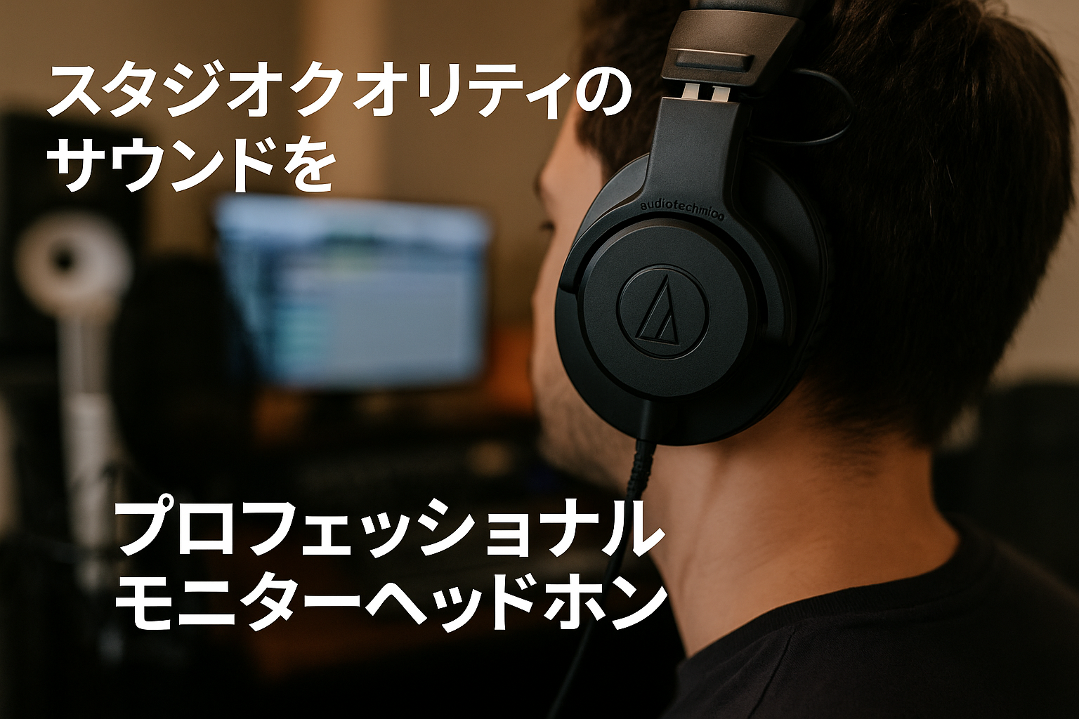 オーディオテクニカ ATH₋M20xプロフェッショナルモニターヘッドホン 有線 スタジオレコーディング/楽器練習/ミキシング/DJ/ゲーム/モニターヘッドフォン/有線 【国内正規品】ブラック