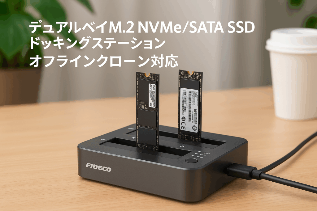 FIDECO M.2 NVMe SATA SSD クローナー ドック超簡単レビュー