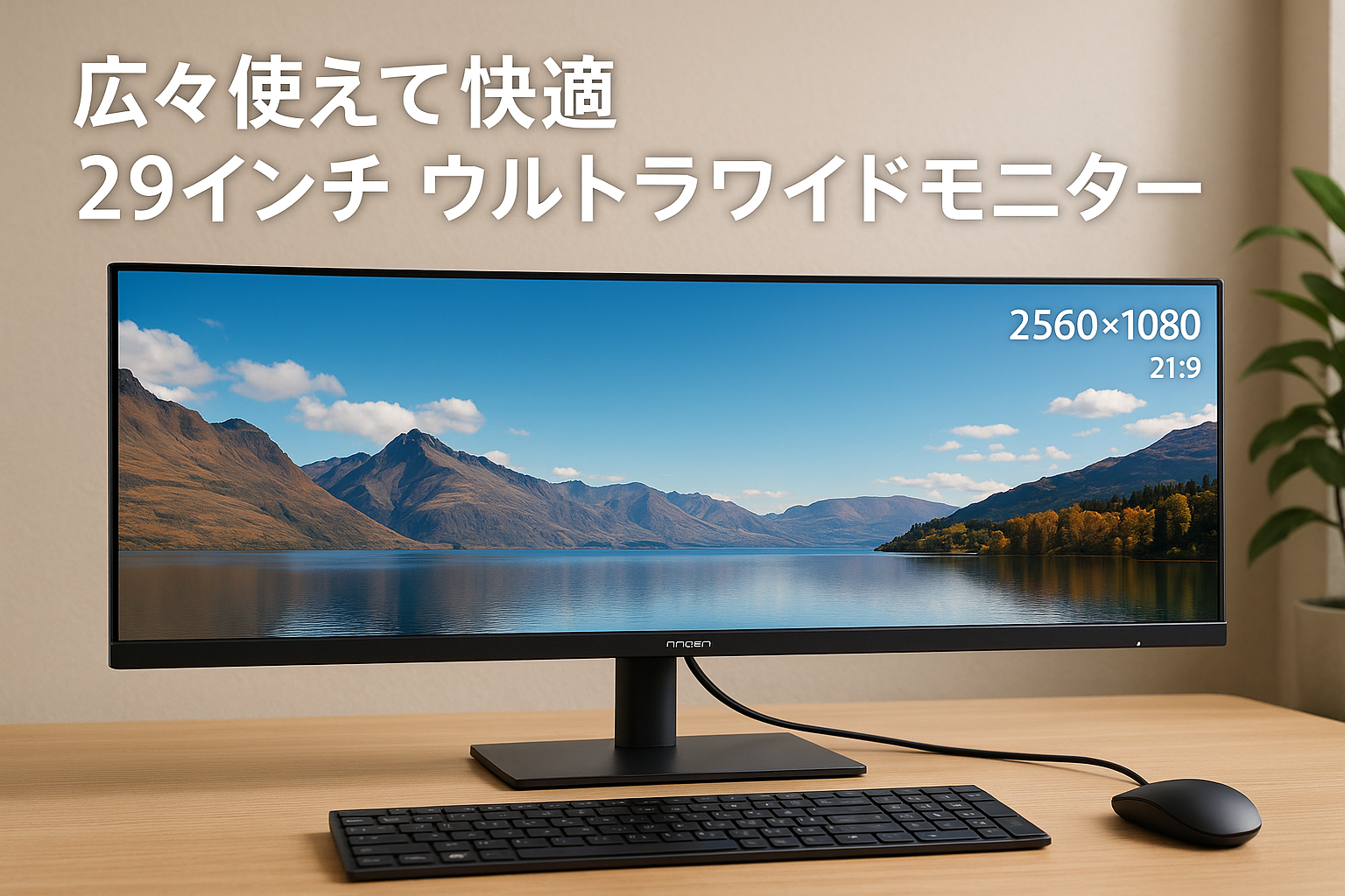 INNOCN 29インチ 横長ディスプレイモニター ウルトラワイトモニター 大画面 WFHD ワイドモニター 2560x1080@100Hz 21:9 Type-C(65W給電) ips(非光沢) データ扱い処理・動画編集 29C1F-D