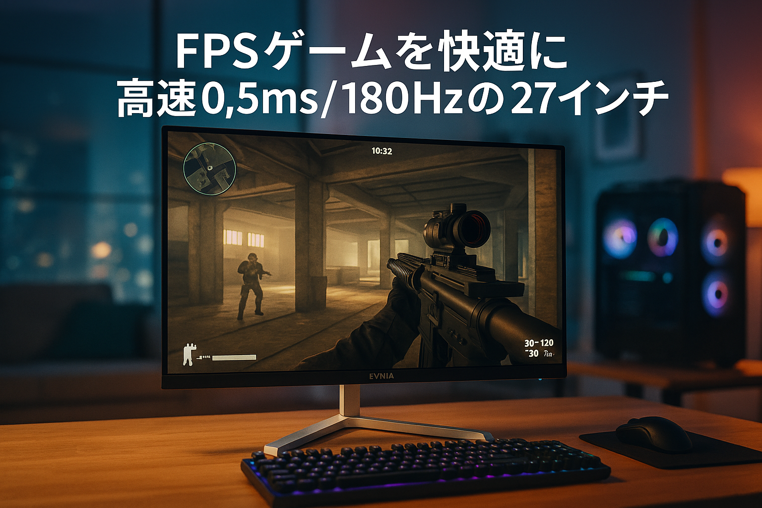 PHILIPS EVNIA ゲーミングモニター (27インチ/180Hz/フルHD/Fast IPS/超高速0.5ms/5年保証/AMD FreeSync及びG-Sync Compatible対応/FPS向け/HDR10/HDMI2.0×1、DP1.4×1/1920x1080/フリッカーフリー/ブルーライト軽減/電源内蔵) 27M2N3200L/11