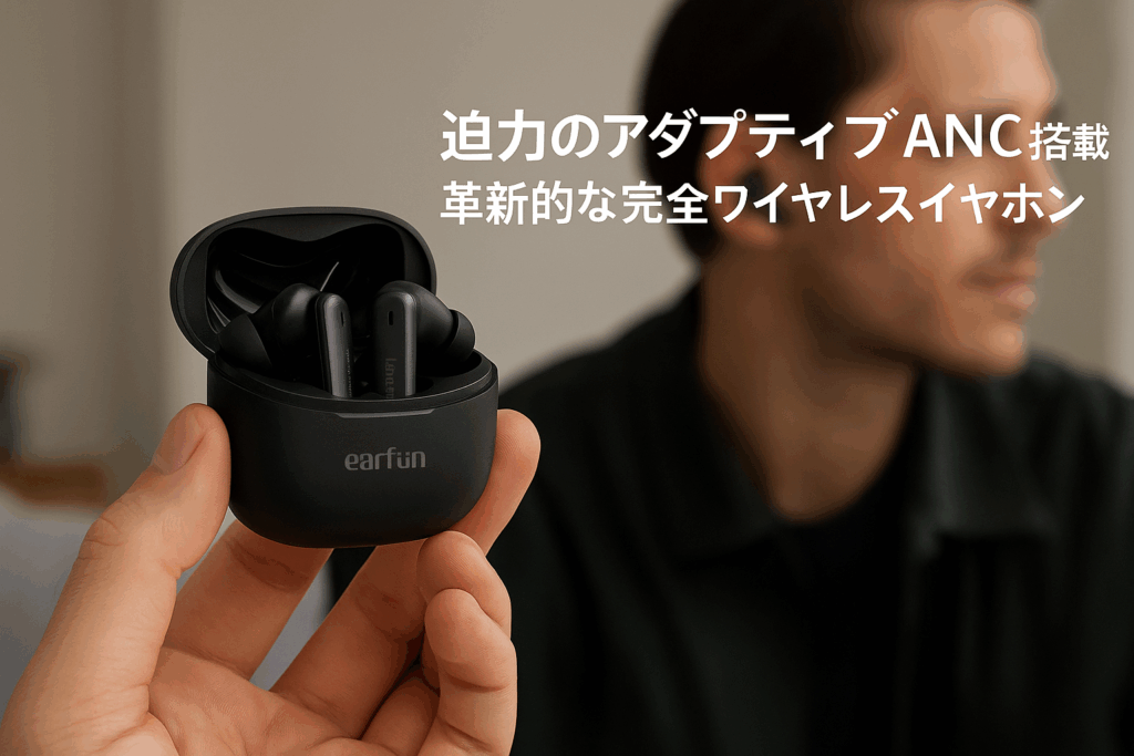 EarFun Air Pro 4 ワイヤレスイヤホン Bluetooth 5.4/50dBアダプティブ式 ハイブリッドANC/最先端チップ「QCC3091」aptX Losslessに対応/ハイレゾ LDAC対応/Snapdragon Sound™ に対応/Auracast™に対応/52時間連続再生【6マイクAI 通話/PSE認証済み】 装着検出機能 (ブラック)