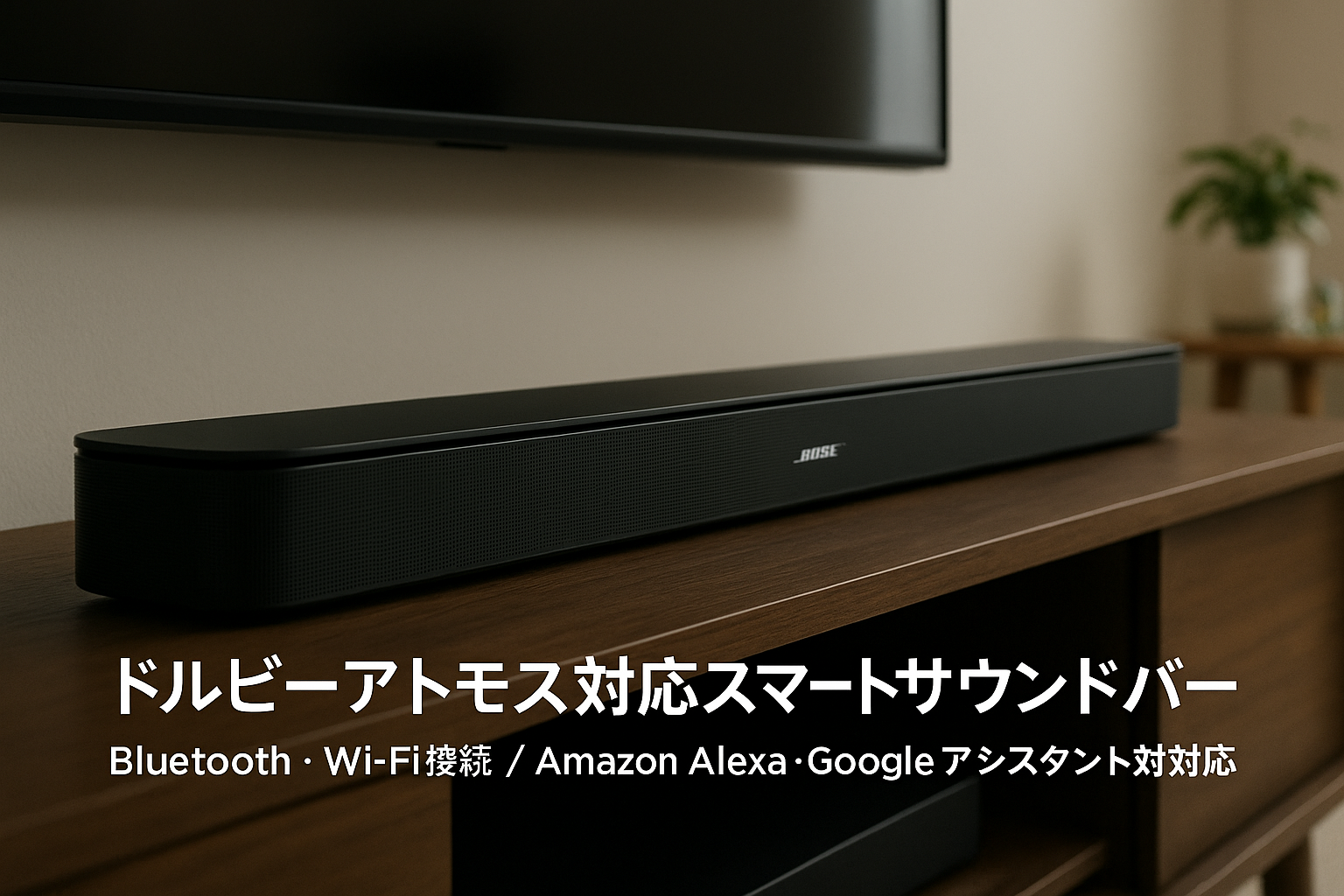 Bose Smart Soundbar スマートサウンドバー Dolby Atmos対応 Bluetooth, Wi-Fi接続 Amazon Alexa, Googleアシスタント対応 ブラック