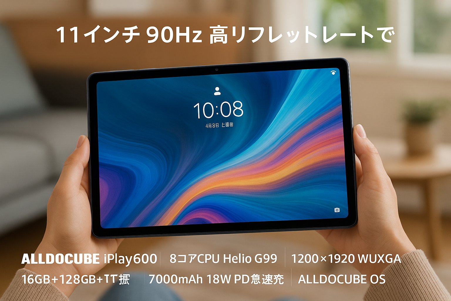 ALLDOCUBE iPlay60 Pro タブレット11インチ 90Hz高リフレッシュレート 顔認識 クアッドスピーカー 8コアCPU Helio G99 タブレット WidevineL1 Netflix対応 1200×1920 WUXGA解像度 16GB+128GB+1TB拡張 7000mAh 18W PD急速充電 ALLDOCUBE OS Lite 4G LTE GPS BT5.2-グレー