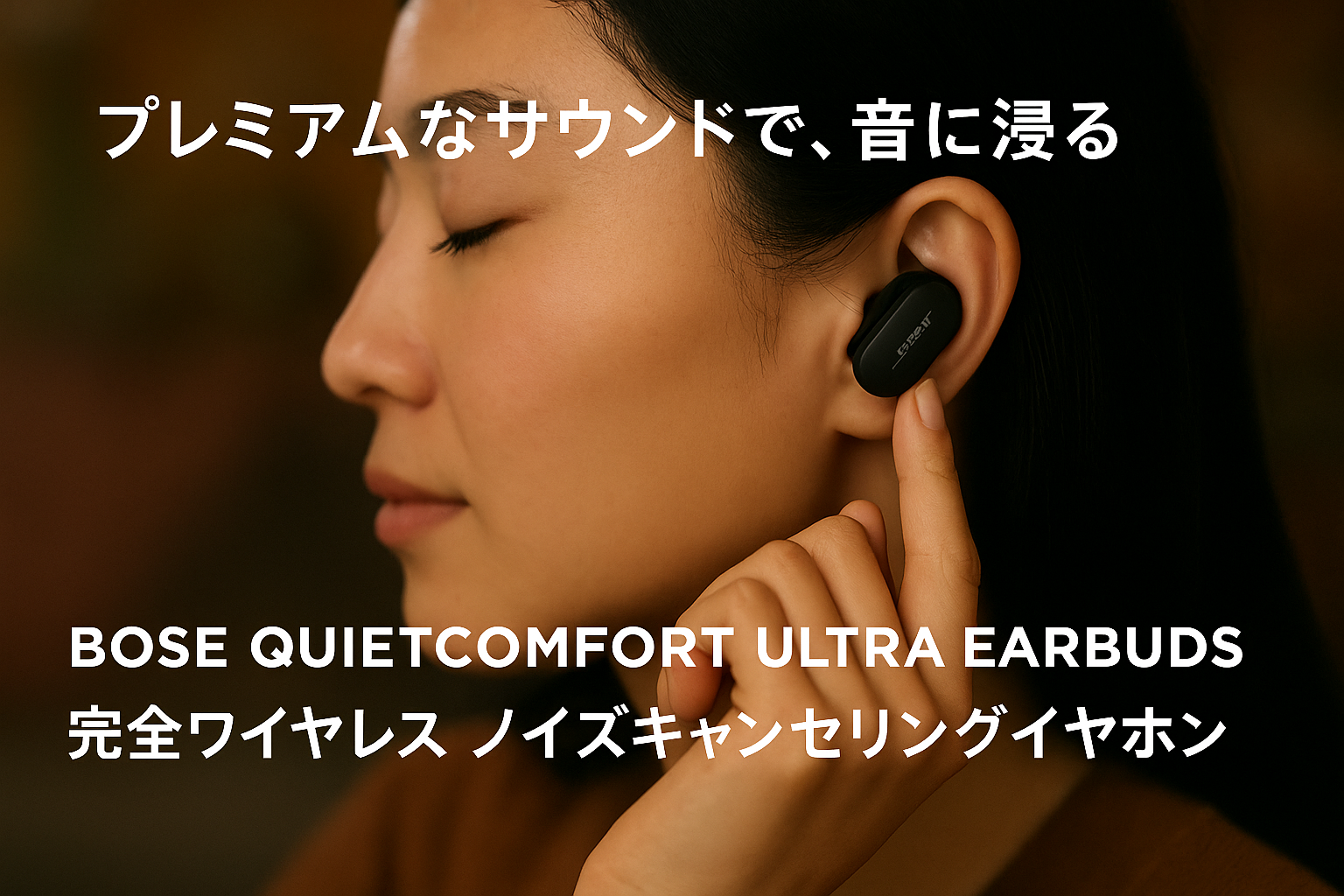 Bose QuietComfort Ultra Earbuds 完全ワイヤレス ノイズキャンセリングイヤホン 空間オーディオ Bluetooth接続 マイク付 最大6時間再生 急速充電 ブラック