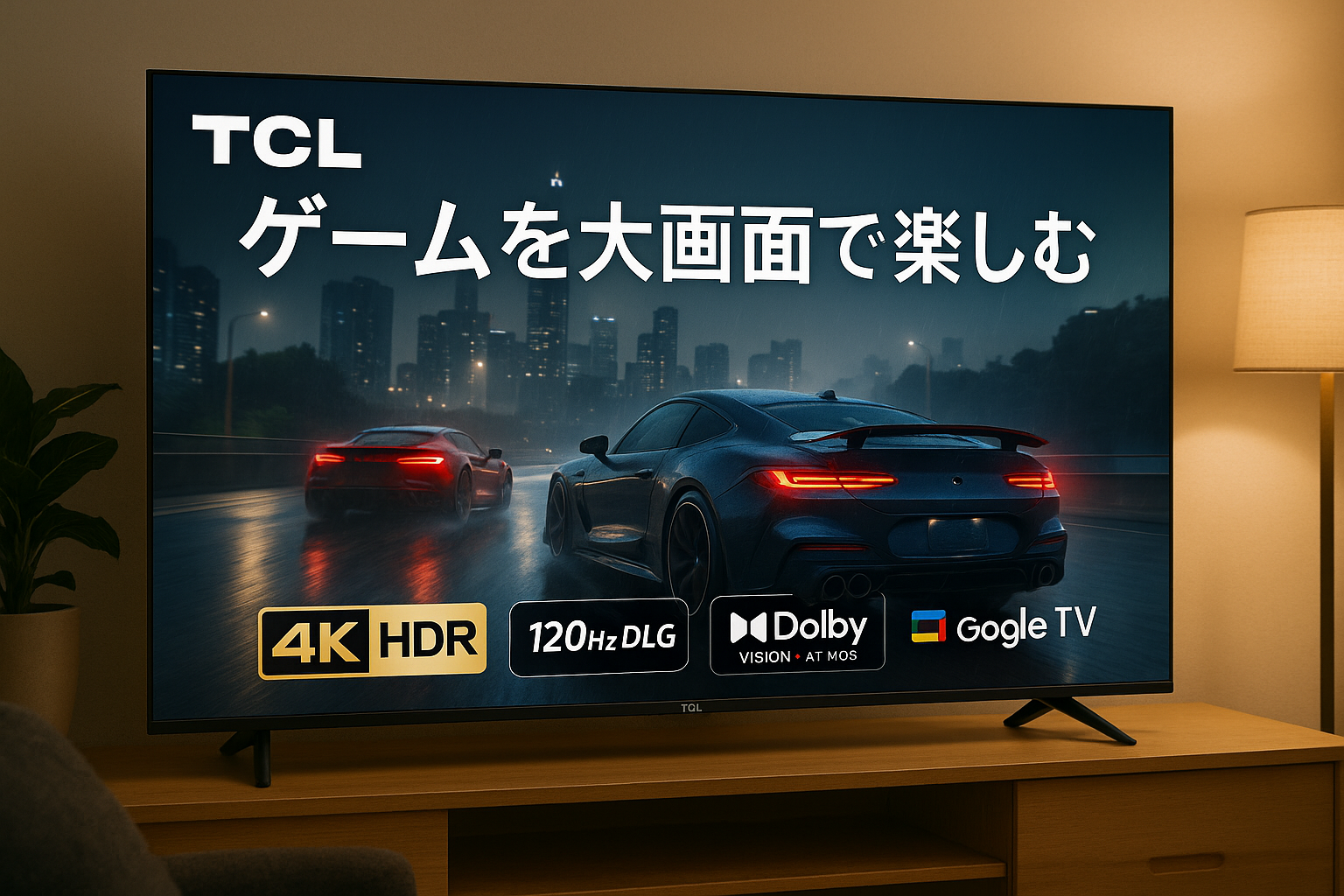 TCL 75V型 4K 広色域 Google TV 120Hz DLG ゲームモード 液晶テレビ FreeSync Wチューナー内蔵 Dolby Vision Dolby ATMOS搭載 ネット動画対応 クロームキャスト内蔵 音声検索対応 75P747 2023年モデル