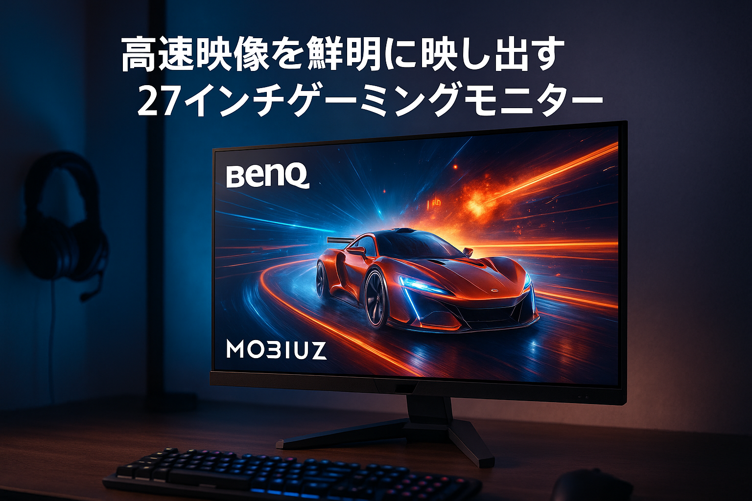 ベンキュージャパン BenQ MOBIUZ EX270QM ゲーミングモニター(27インチ/WQHD/IPS/240Hz/1ms/HDRi/2.1chスピーカー/FreeSync Premium Pro/Black eQualizer/輝度自動調整/ブルーライト軽減/フリッカーフリー)