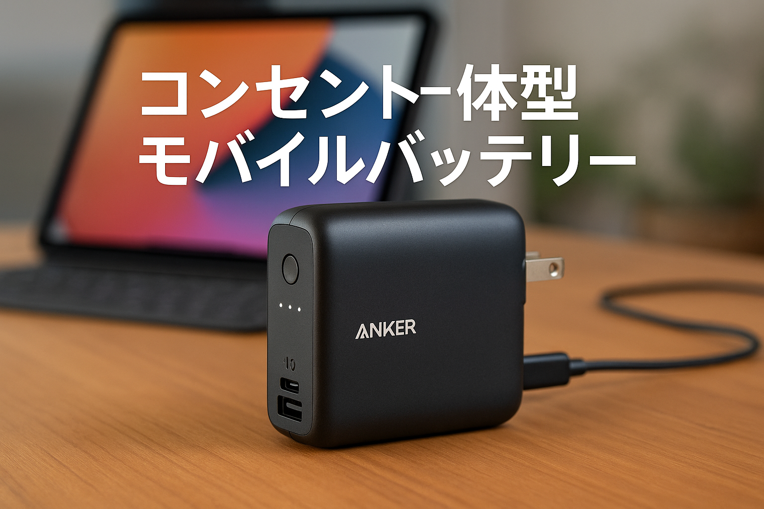 Anker PowerCore Fusion 10000 (9700mAh 20W PD モバイルバッテリー搭載USB充電器) 【コンセント一体型/折りたたみ式プラグ/USB Power Delivery対応/PSE技術基準適合 】 iPhone 16 / 15 iPad Air Android その他 各種機器対応 (ブラック)
