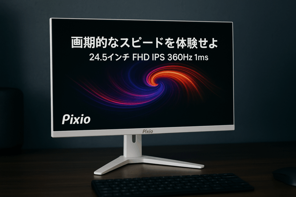 Pixio PX259 Prime S White ゲーミングモニター 24.5インチ FHD IPS 360Hz 1ms