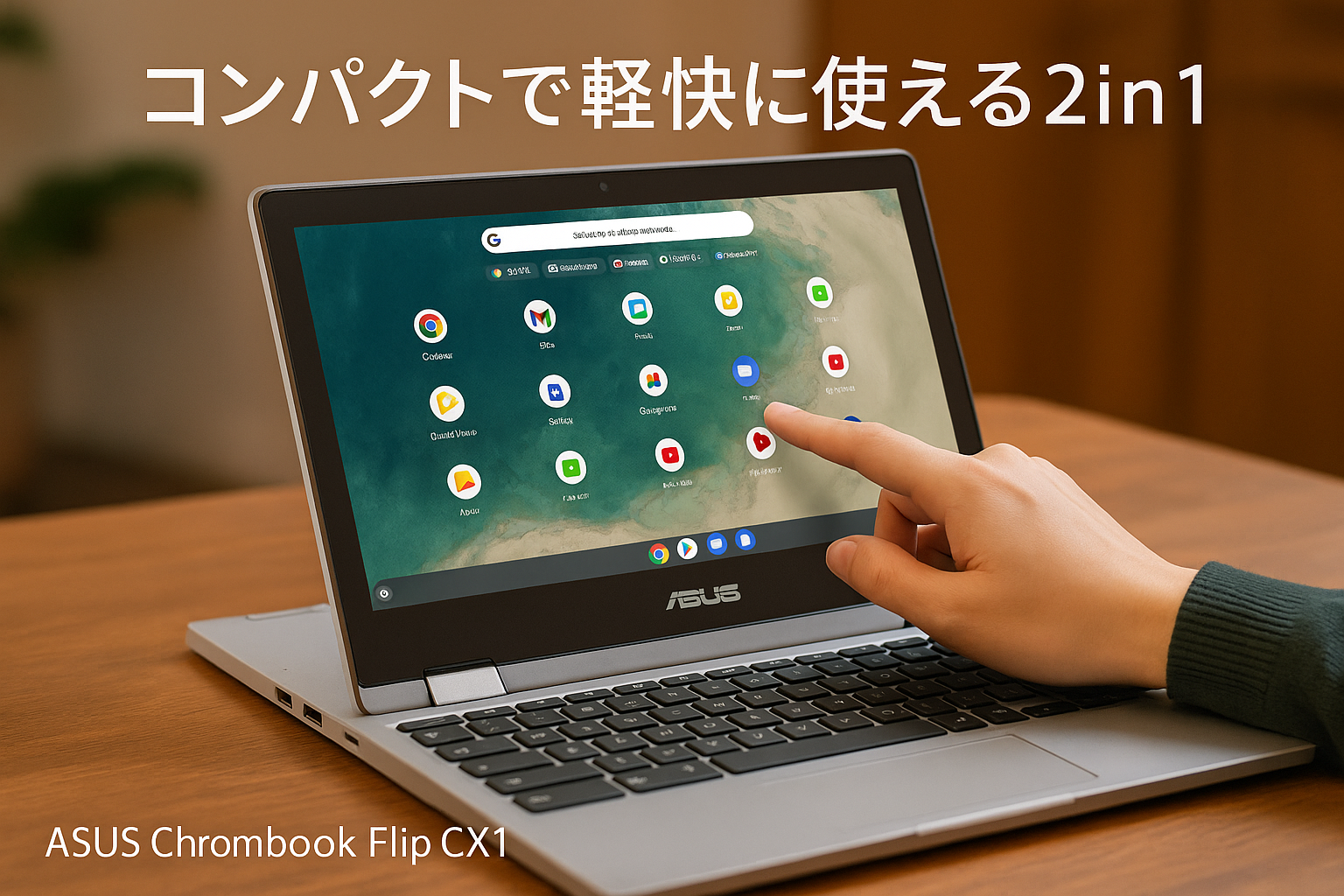 ASUS Chromebook クロームブック Flip CX1 11.6インチ タッチスクリーン 日本語キーボード 8GBメモリ 重量1.32kg ゼロタッチ登録対応 カードリーダー搭載 トランスペアレントシルバー CX1102FKA-MK0012