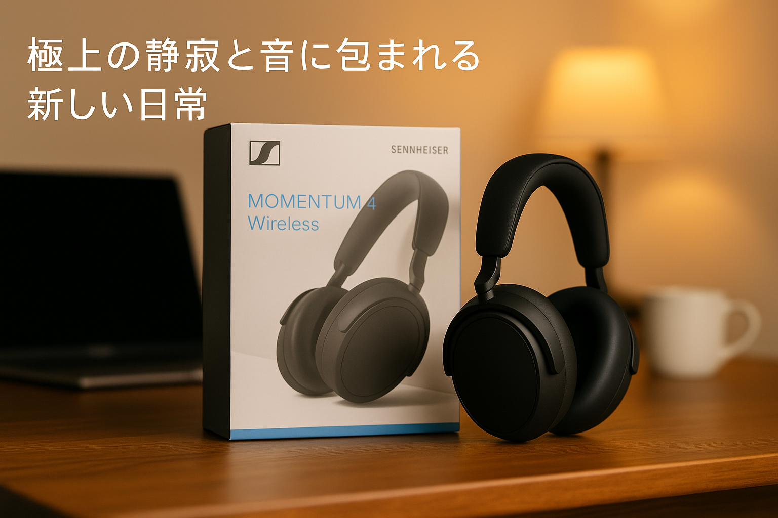 ゼンハイザー(Sennheiser) ワイヤレスヘッドホン bluetooth MOMENTUM 4 Wireless ブラック 高性能ドライバー ノイズキャンセリング 60時間再生 タッチパネル 低遅延 aptX Adaptive マルチポイント