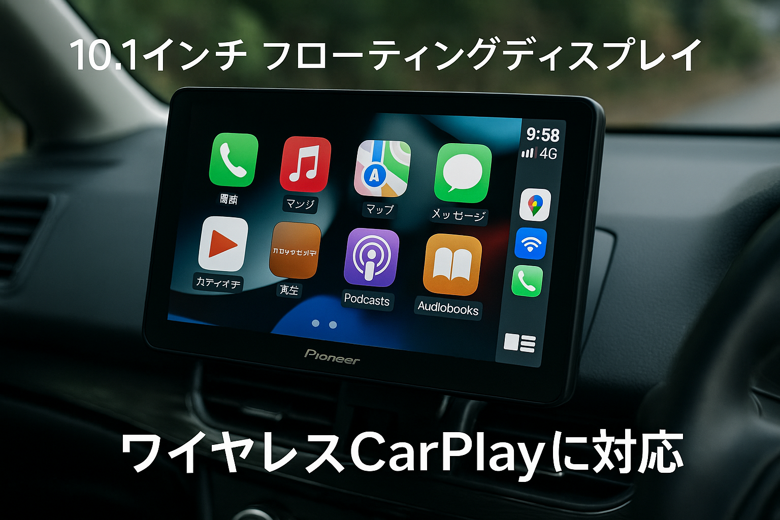 Pioneer ディスプレイオーディオ DMH-SF900 10.1インチ フローティング ワイヤレス AppleCarPlay AndroidAuto Buletooth カロッツェリア