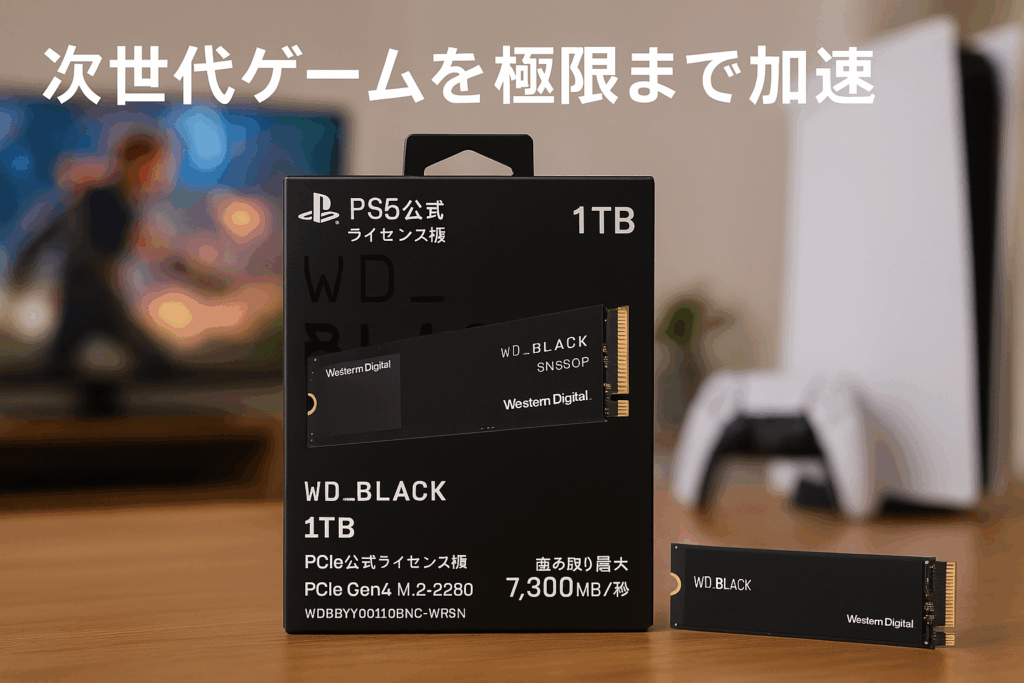 ウエスタンデジタル Western Digital 内蔵SSD 1TB PS5公式ライセンス版 WD_Black SN850P PCIe Gen4 M.2-2280 (読取り最大 7,300MB/秒) WDBBYV0010BNC-WRSN