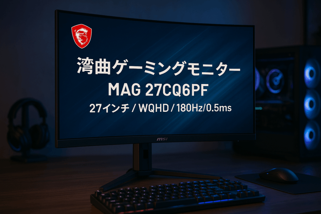MSI 湾曲ゲーミングモニター MAG 27CQ6PF 27インチ/WQHD/RAPID VA/180Hz/0.5ms(GTG)/AMD FreeSync/HDR/HDMI 2.0b/DP1.4/チルト・高さ調整/メーカー3年保証