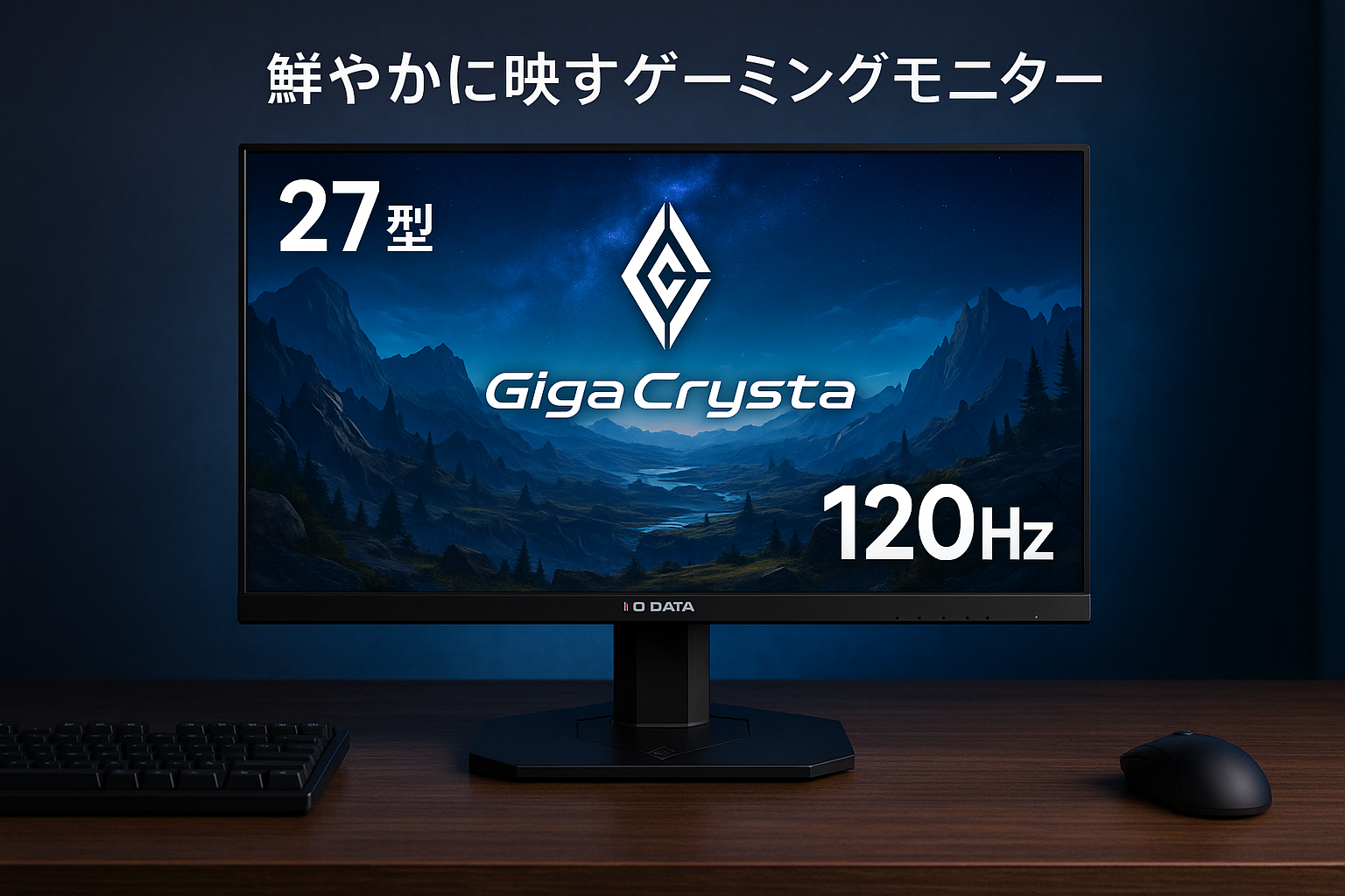IODATA ゲーミングモニター 27インチ GigaCrysta 120Hz HFSパネル ブラック 無輝点保証対応 (HDMI/DisplayPort/VESA対応/チルト角調整/土日サポート/日本メーカー) EX-GD271SH