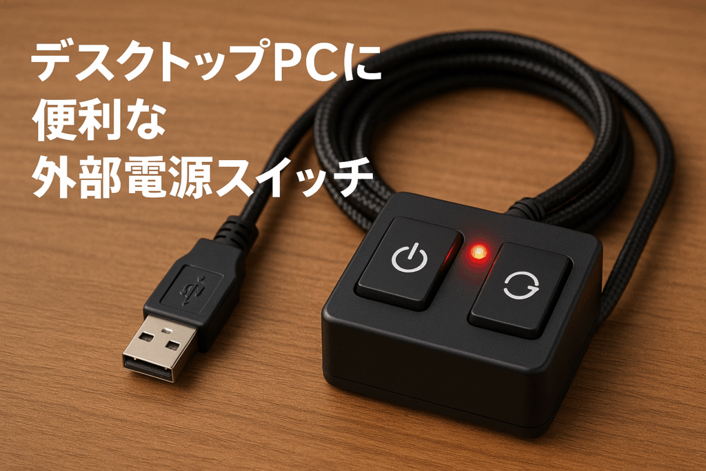 SinLoon デスクトップパソコン外部電源スイッチ PC電源拡張スイッチ 多機能デスクトップ電源スイッチ スイッチキーと再起動キー LEDランプ付き 2M
