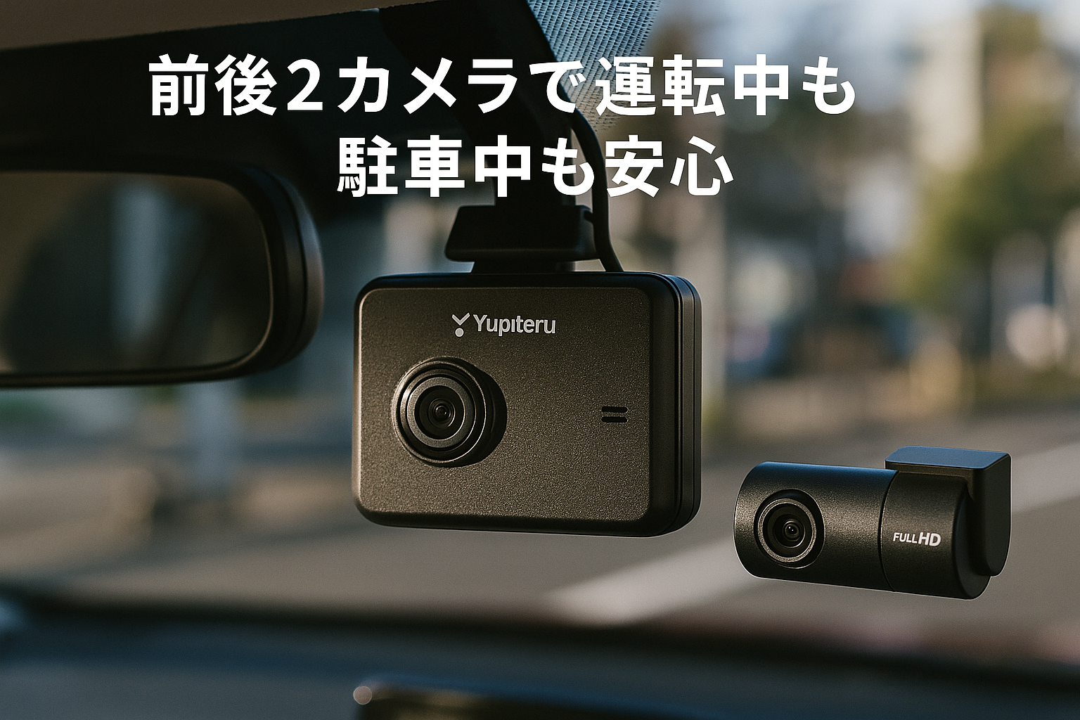 ユピテル(Yupiteru) ドライブレコーダー 前後2カメラ WDT510c フロント200万画素Full HD/リア 100万画素 最大視野角160°/150°